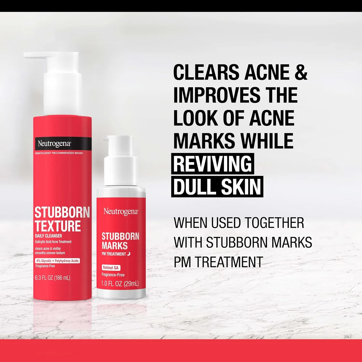 Neutrogena Stubborn Texture Daily Acne Face Wash, 6.3 fl oz