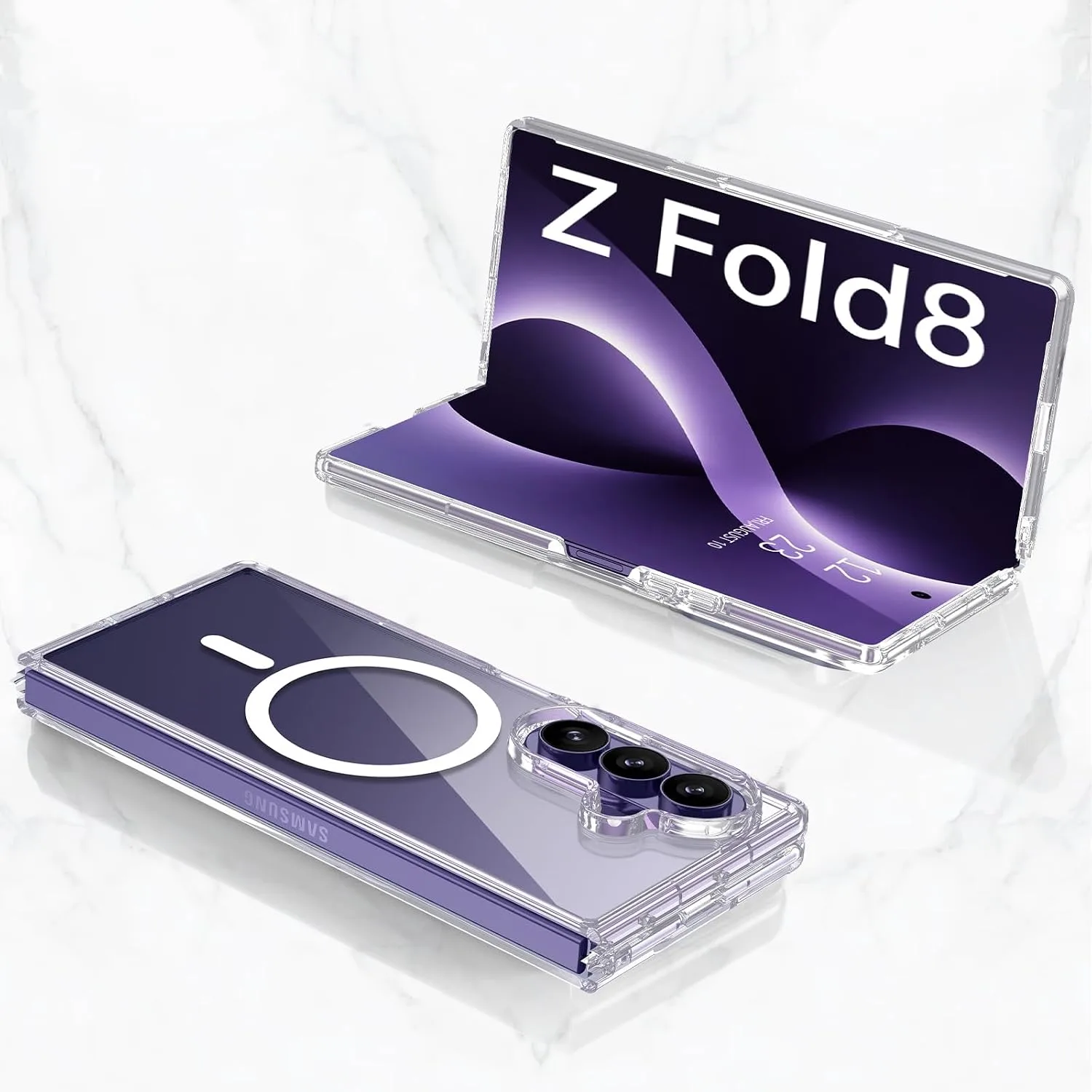 YINLAI for Samsung Galaxy Z Fold 8 Ultra Case 8.0" 2026, Clear