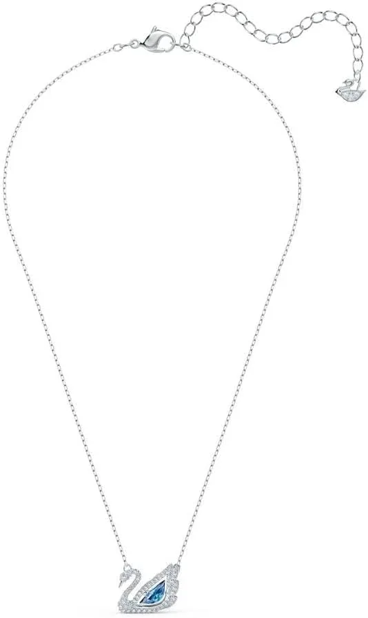 Swarovski Dancing Swan Necklace Jewelry Collection, Rhodium Finish