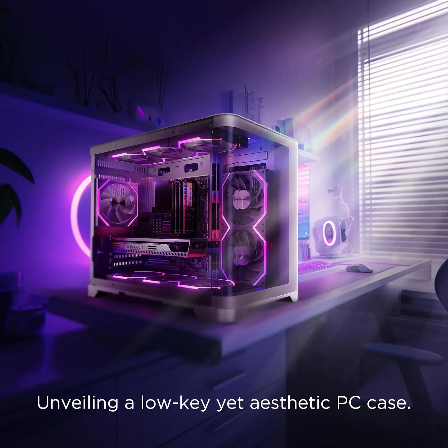 Asiahorse Nyota 120mm Case Fan with Efficient Cooling, ARGB Fan Lighting, 800-1800RPM Speed Control, and Whisper-Quiet Operation Under 29 dB, Unique Design for PC