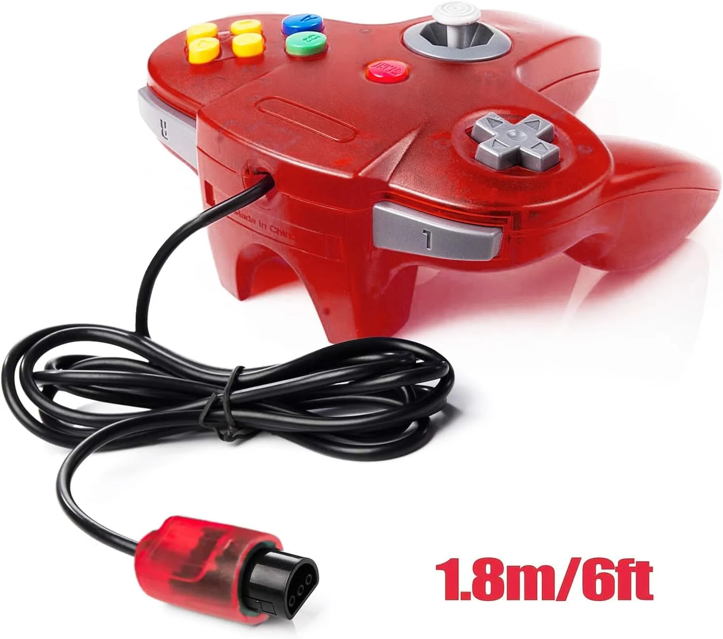 miadore 4 Pack Classic N64 Controller, Wired N64 Controllers with Upgraded Joystick for N64 Video Game System N64 Console