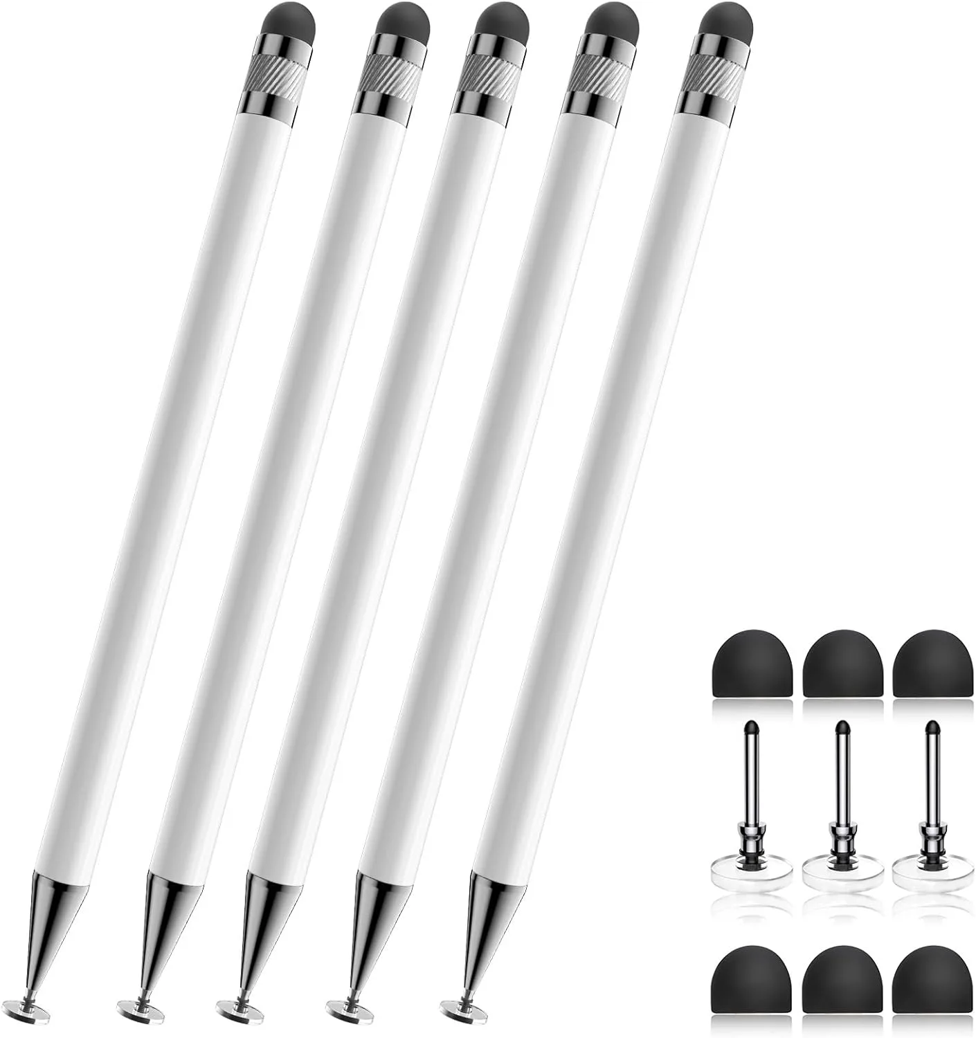 Bopomofo Stylus(5 Pcs),2-in-1 Stylus Pen for Touchscreen,Capacitive Stylus