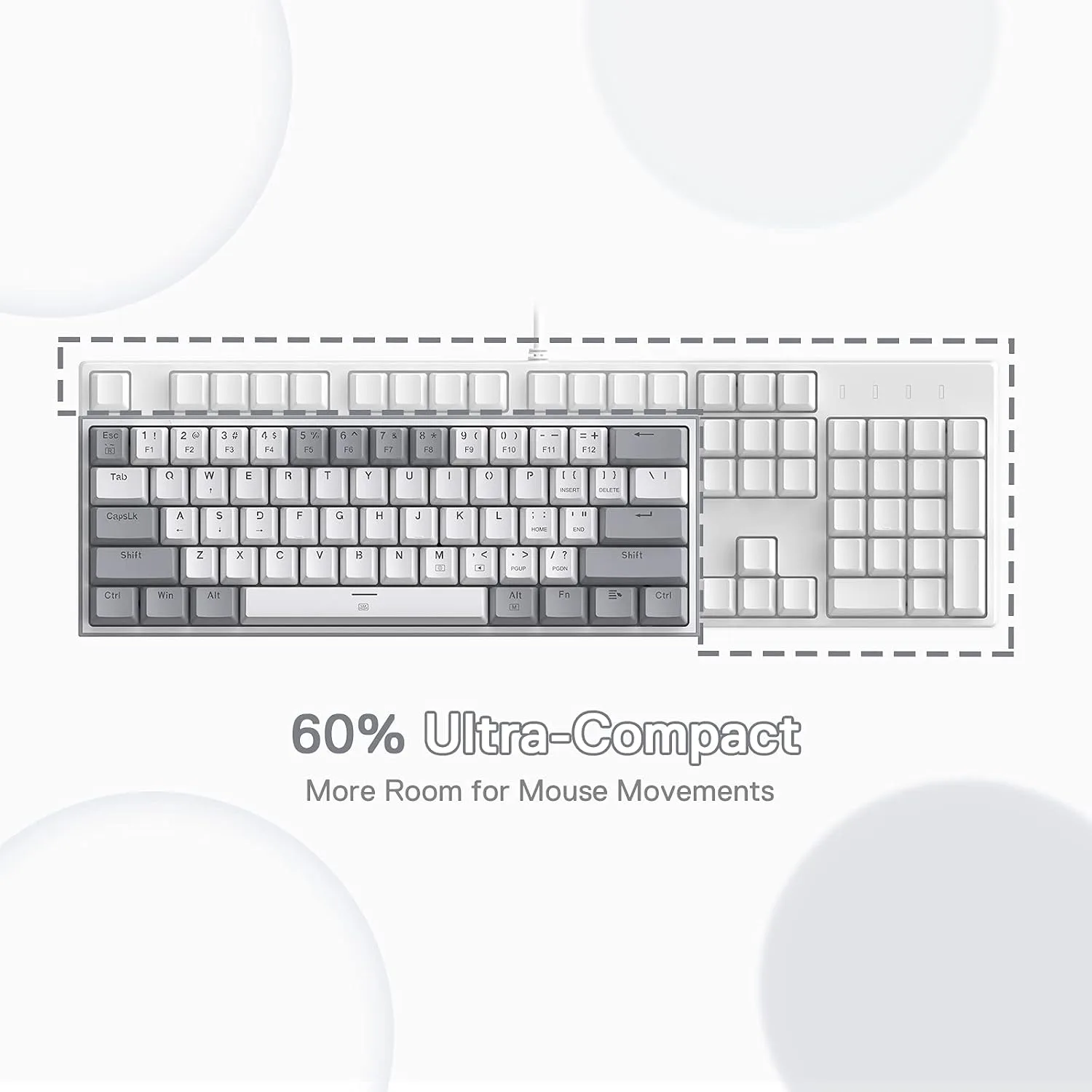 Redragon K617 Wired 60% Compact Hot-Swap RGB Gaming Mechanical Keyboard