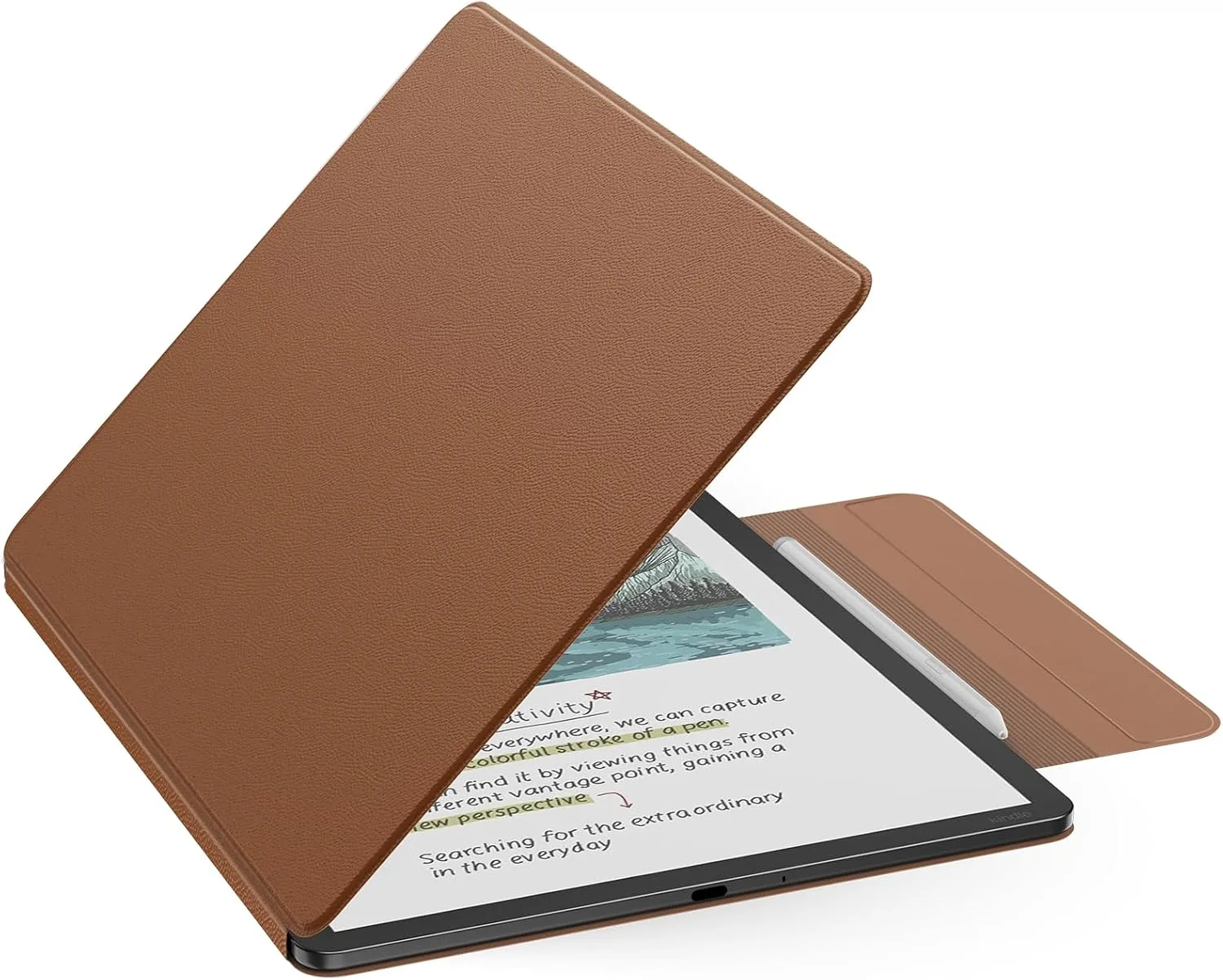 MoKo Magnetic Case for 11" Kindle Scribe 3rd & Colorsoft 1st, Brown