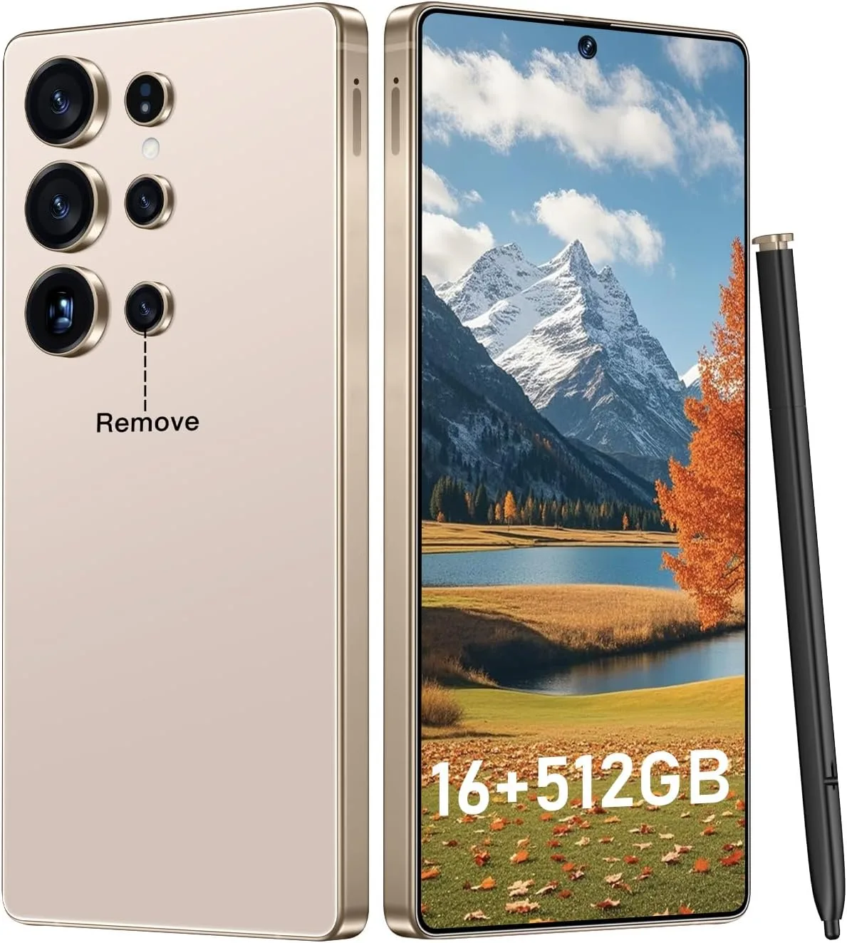 OEJBK I25 Ultra: Powerhouse 16GB/512GB, 2-Day 7000mAh Battery, Huge 6.99" Android 14 Phone w/Built-in Stylus - Your All-in-One Device The Superior Choice (Desert Titanium)