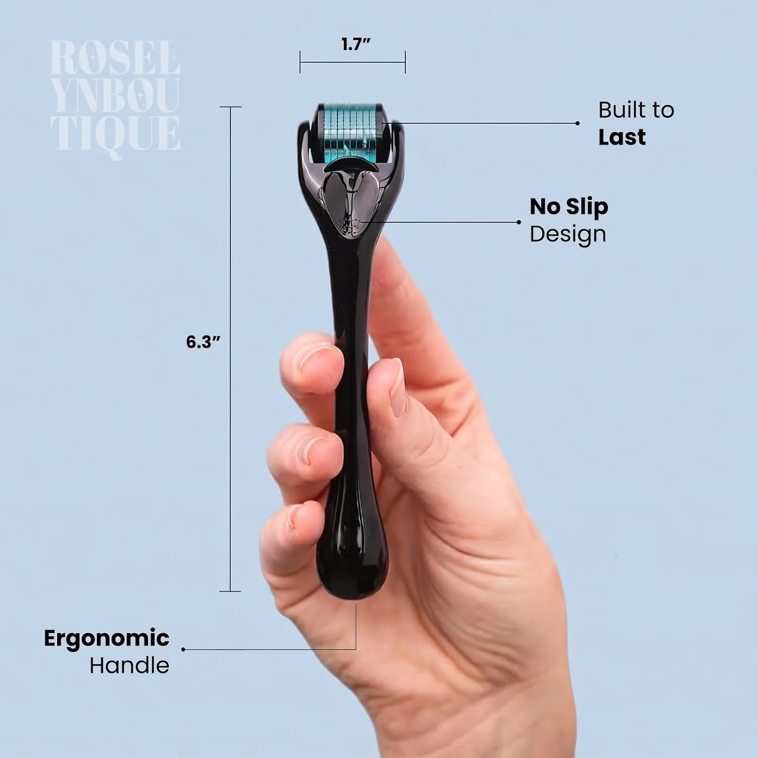 ROSELYNBOUTIQUE Derma Roller for Men & Women - Beauty Tool,0.25mm,Titanium