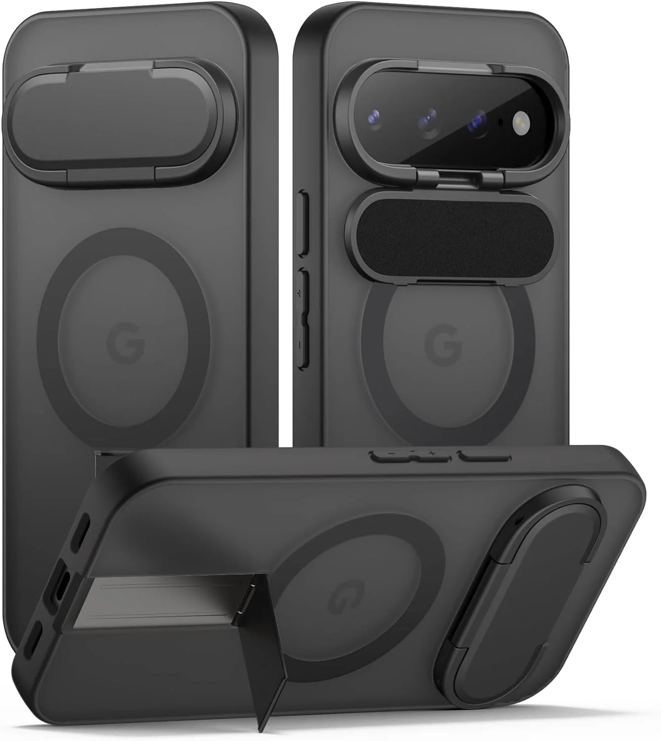 Funda para Google Pixel 11 Pro XL Suritch con soporte magnético y protección de cámara negra