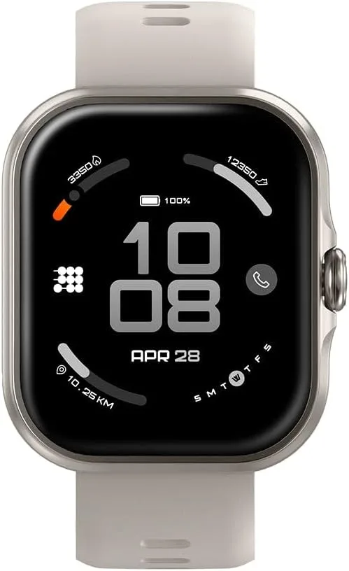 Cubitt Viva Lite Smartwatch, 1.85” AMOLED, Built-in GPS, Bluetooth Calls, VITA AI Assistant, Route Navigation, Compass, 100+ Sports Modes, 3ATM Water Resistant, Offline Music — Wolf Gray