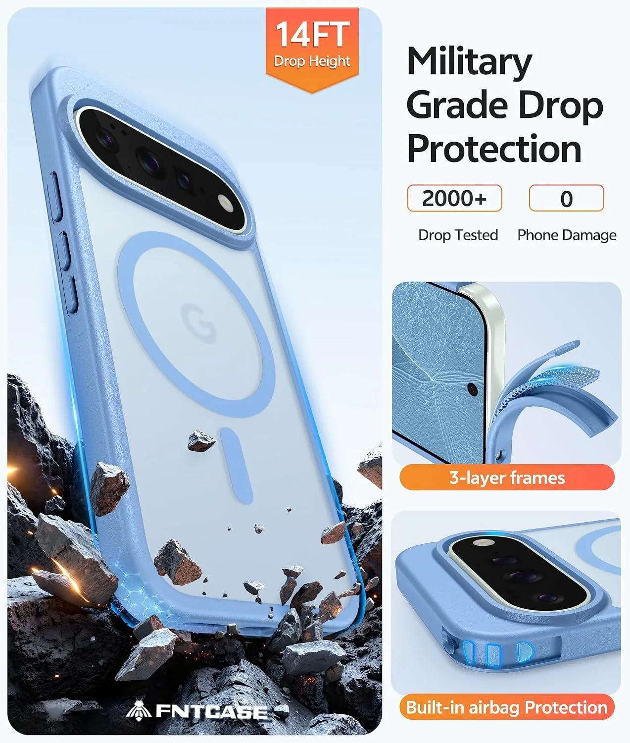 FNTCASE for Google Pixel 11 Pro XL Case, Fit for Magsafe, Screen Protector