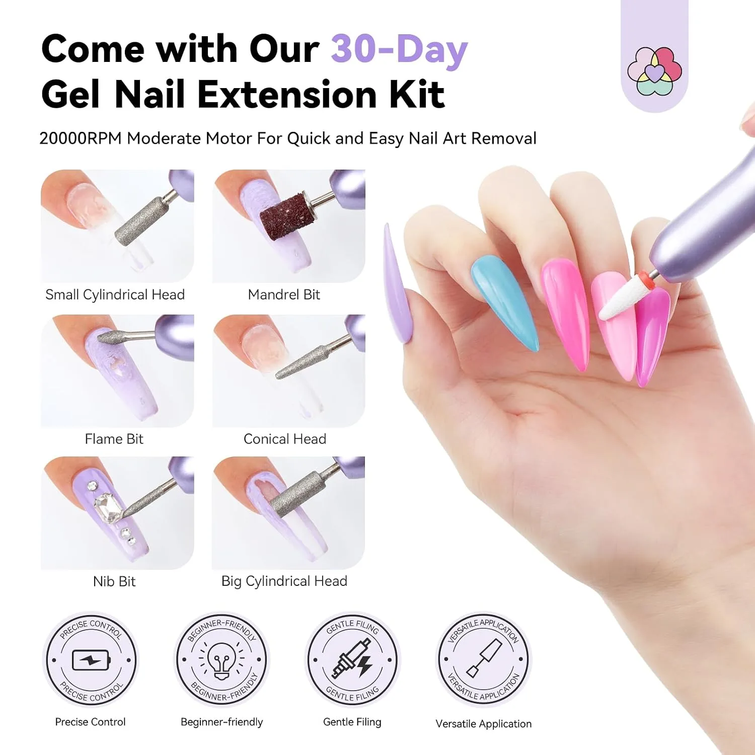 SAVILAND Pro Gel Nail Kit with Drill