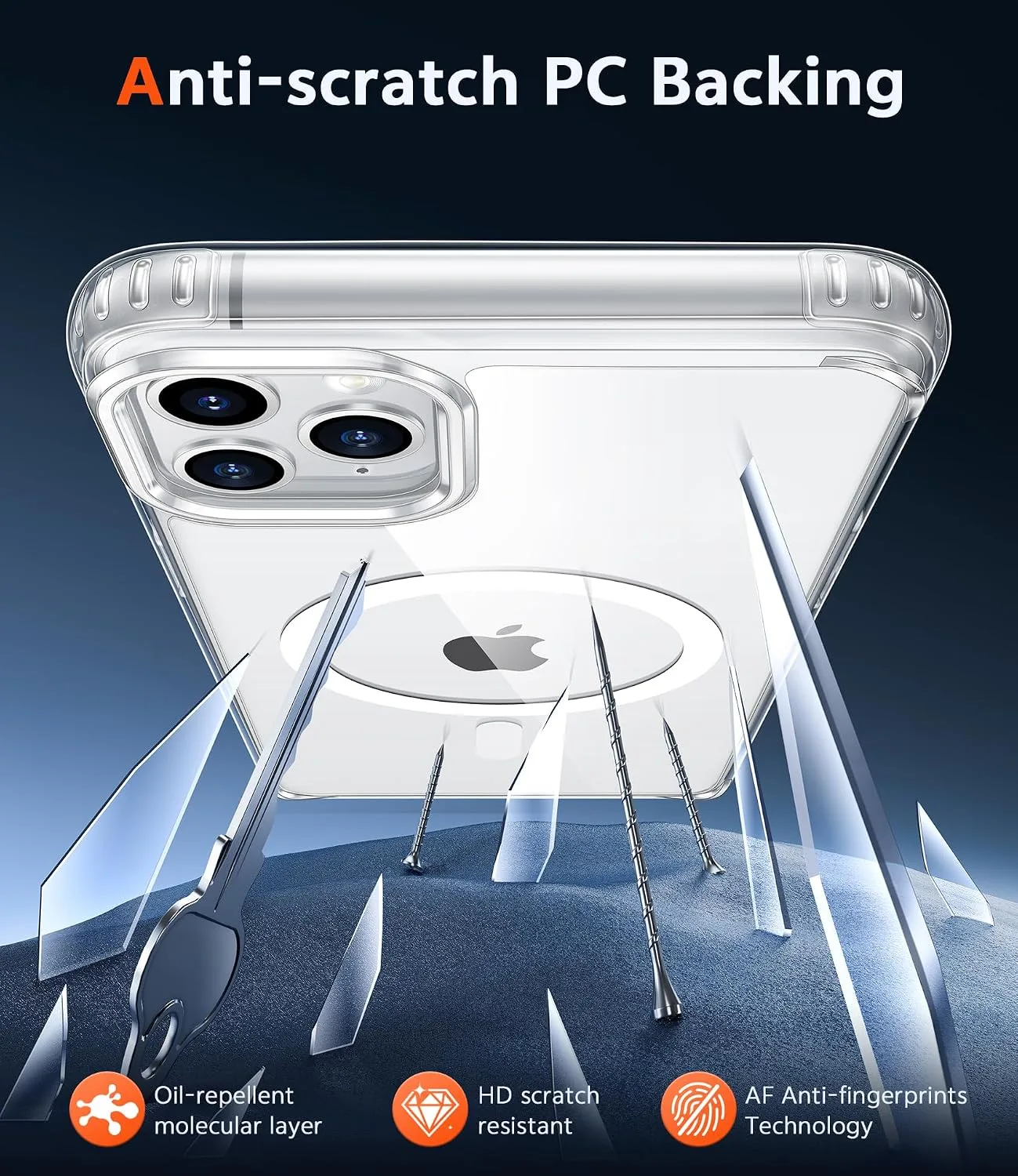 FNTCASE for iPhone 11 Pro Case Clear Slim Compatible with Magsafe