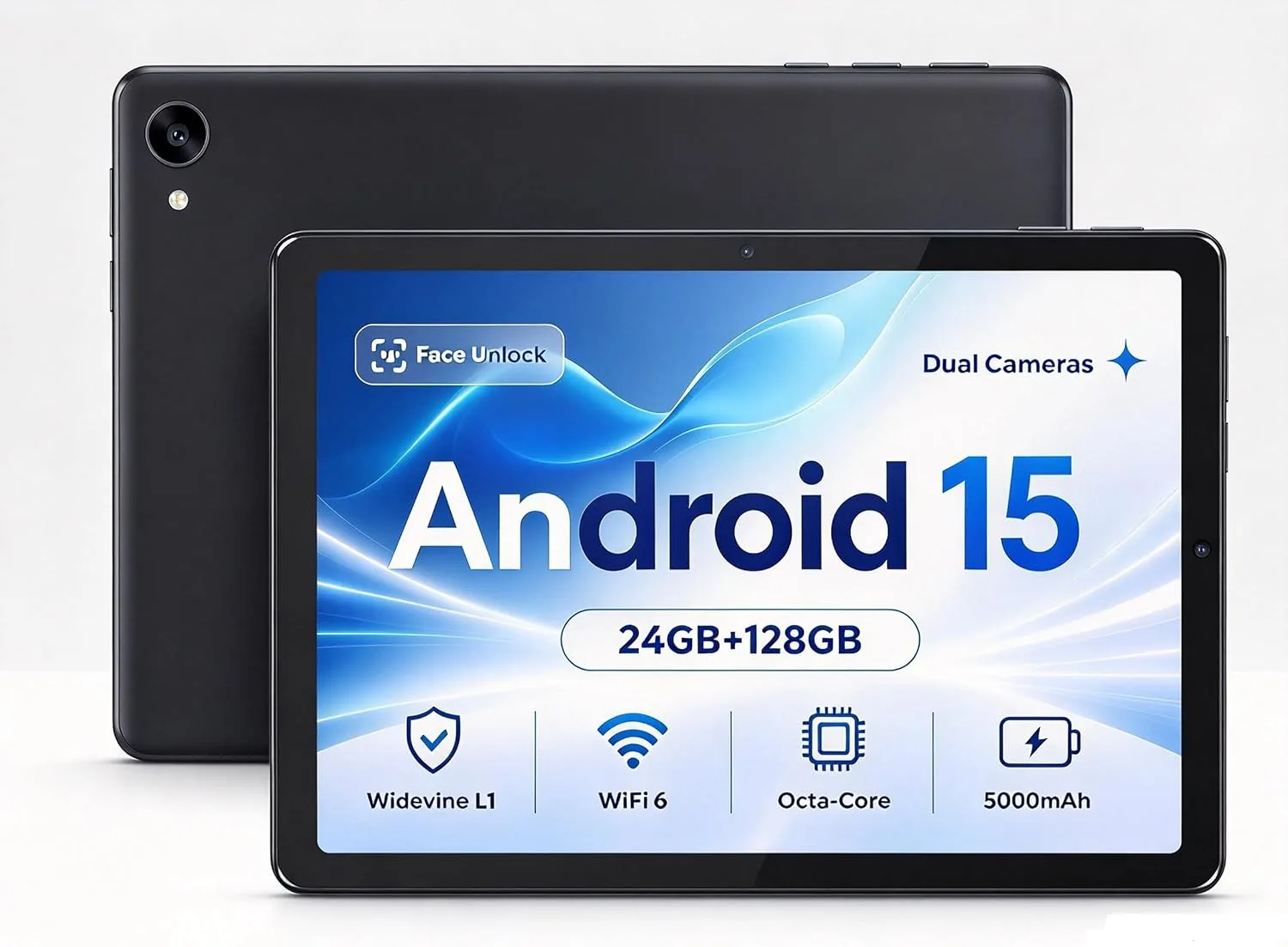 Android Tablet 10.1 inch with Octa-Core Processor, 24GBRAM+128GB Storage