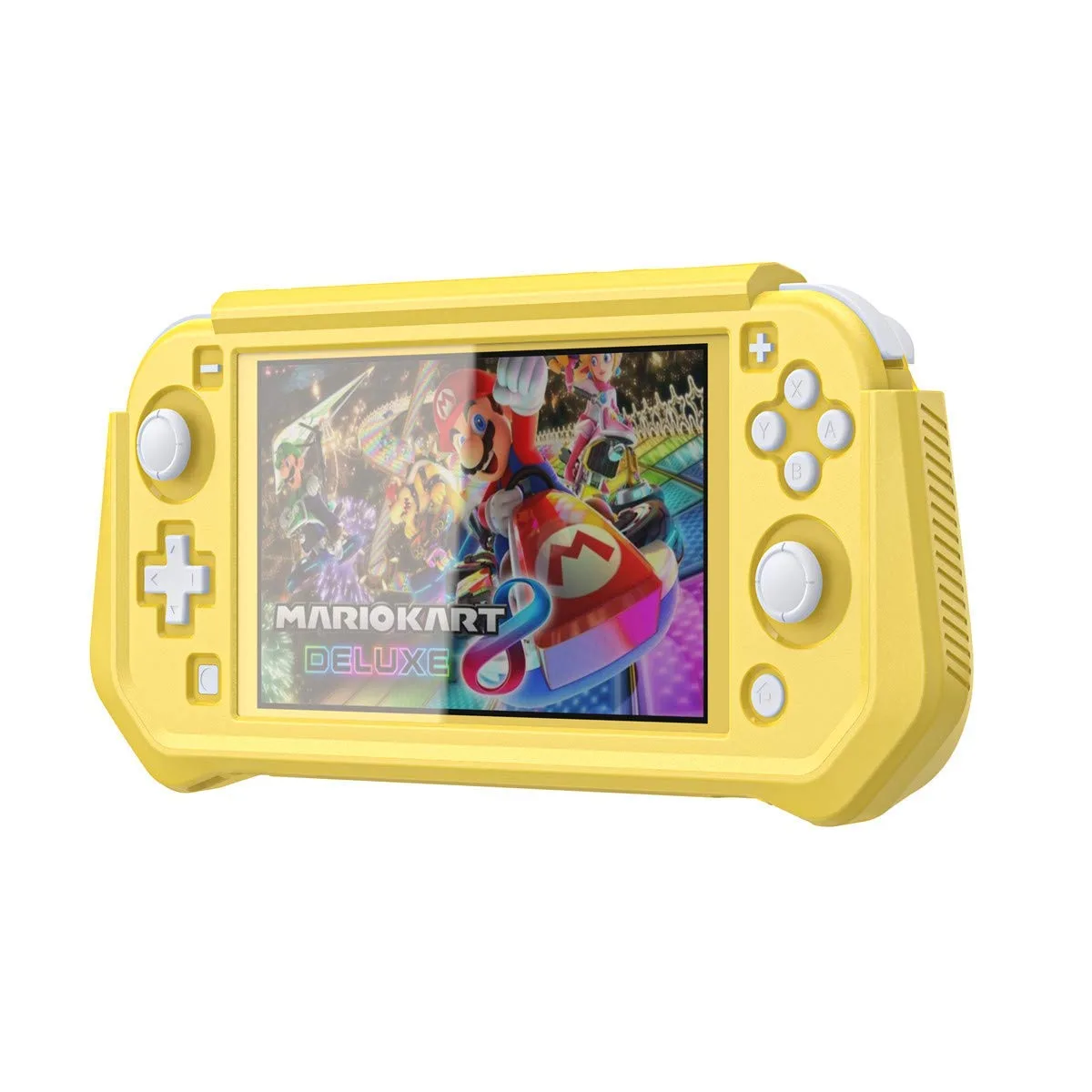 iNOTOGG Compatible with Nintendo Switch Lite Screen Protector Case Cover with Hand Grip, Detachable Protective Case with Shockproof and Anti-Scratch Design for Nintendo Switch Lite, Yellow