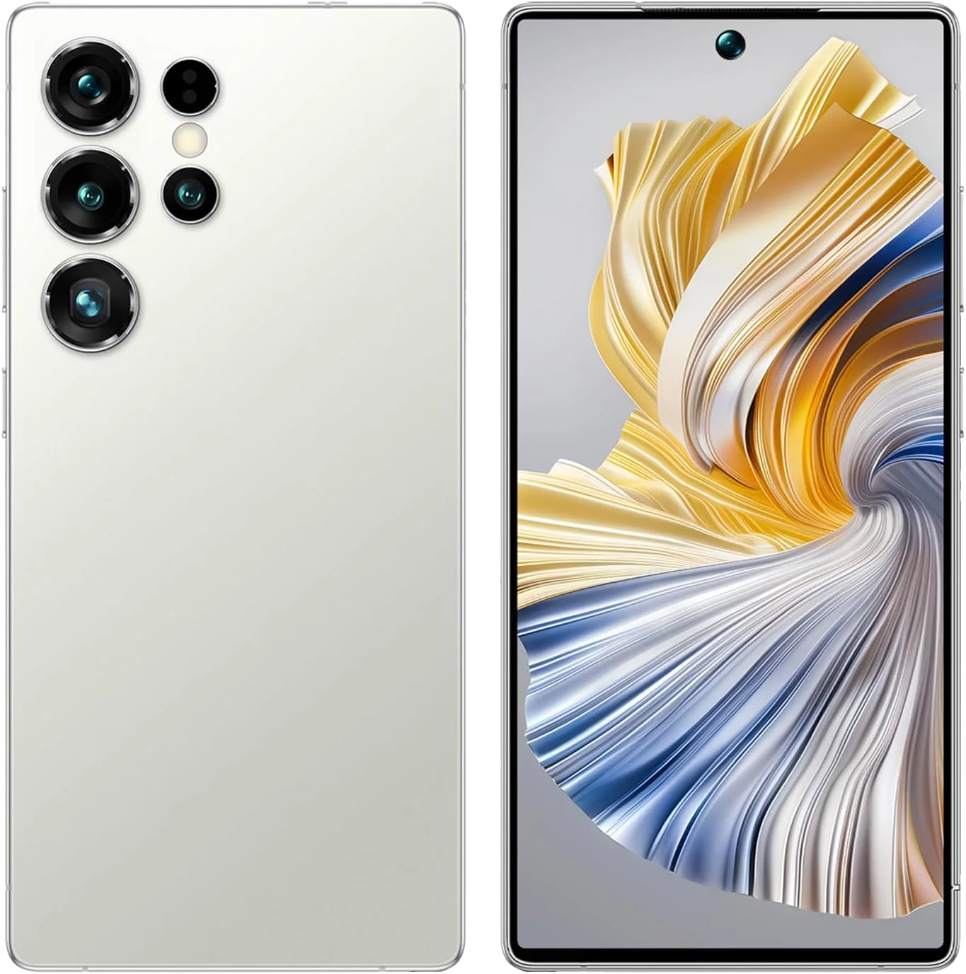 4G Smartphone Unlocked, 6.6" HD+ Display, 4GB+32GB Expandable to 256GB, Android 12, Dual Camera Dual SIM, Long Battery Life, Face ID, OTG, Type-C (Silvery)
