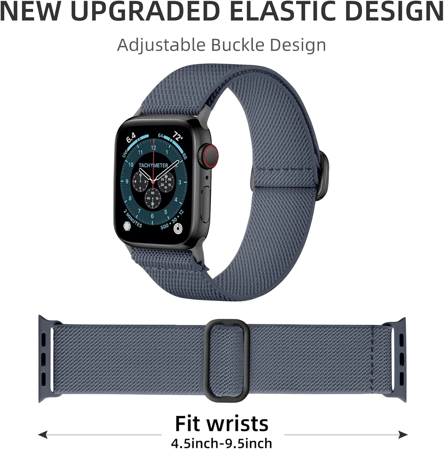 DaQin 3 Pack Stretchy Solo Loop Compatible with Apple Watch Bands Men Women