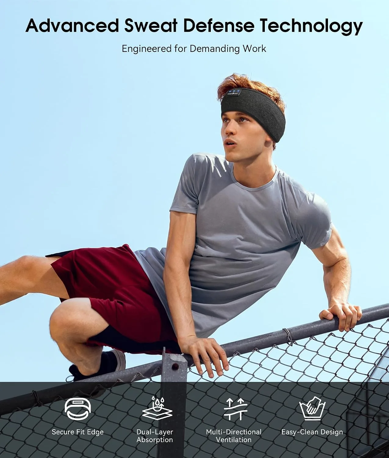 MUSICOZY Bluetooth 5.4 Sleep Headphones Headband Sports Wireless Audio