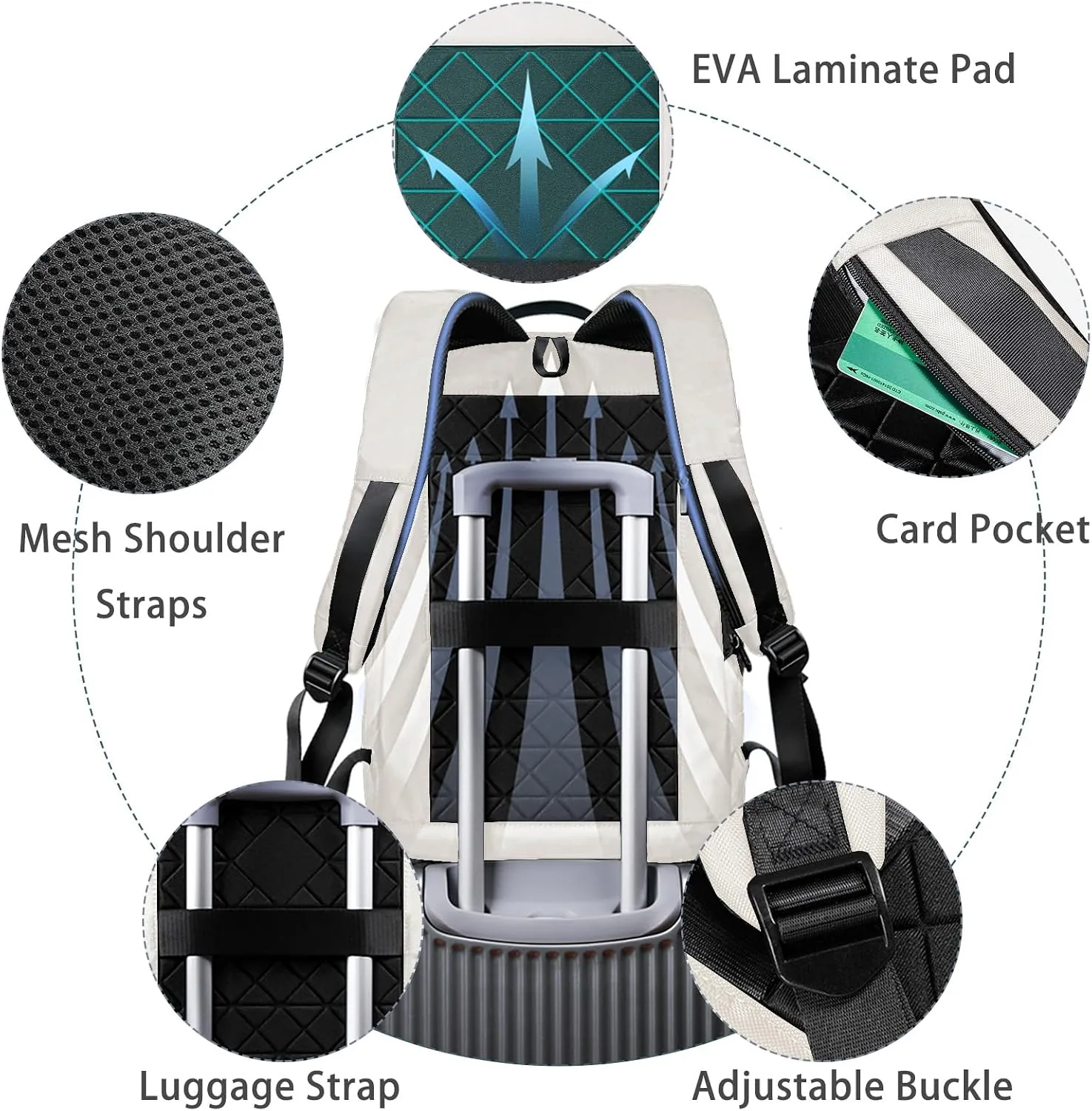 hk Backpack for Men, Business Slim Computer Bag for 17.3 Inch Laptop