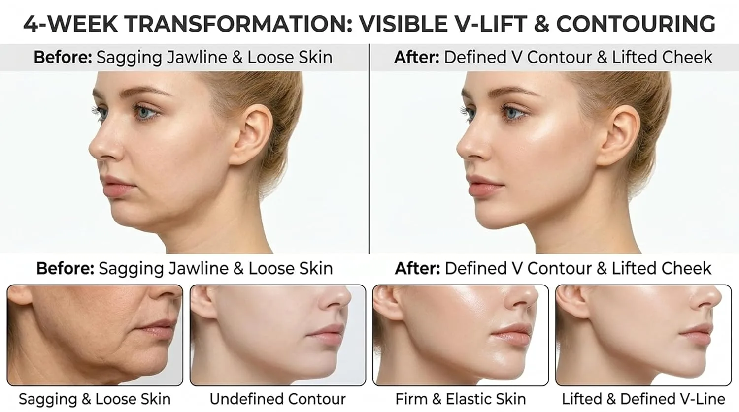 Reusable Double Chin Reducer Strap | V Line Face Lifting Chin Strap for Women, Sleep & CPAP Use