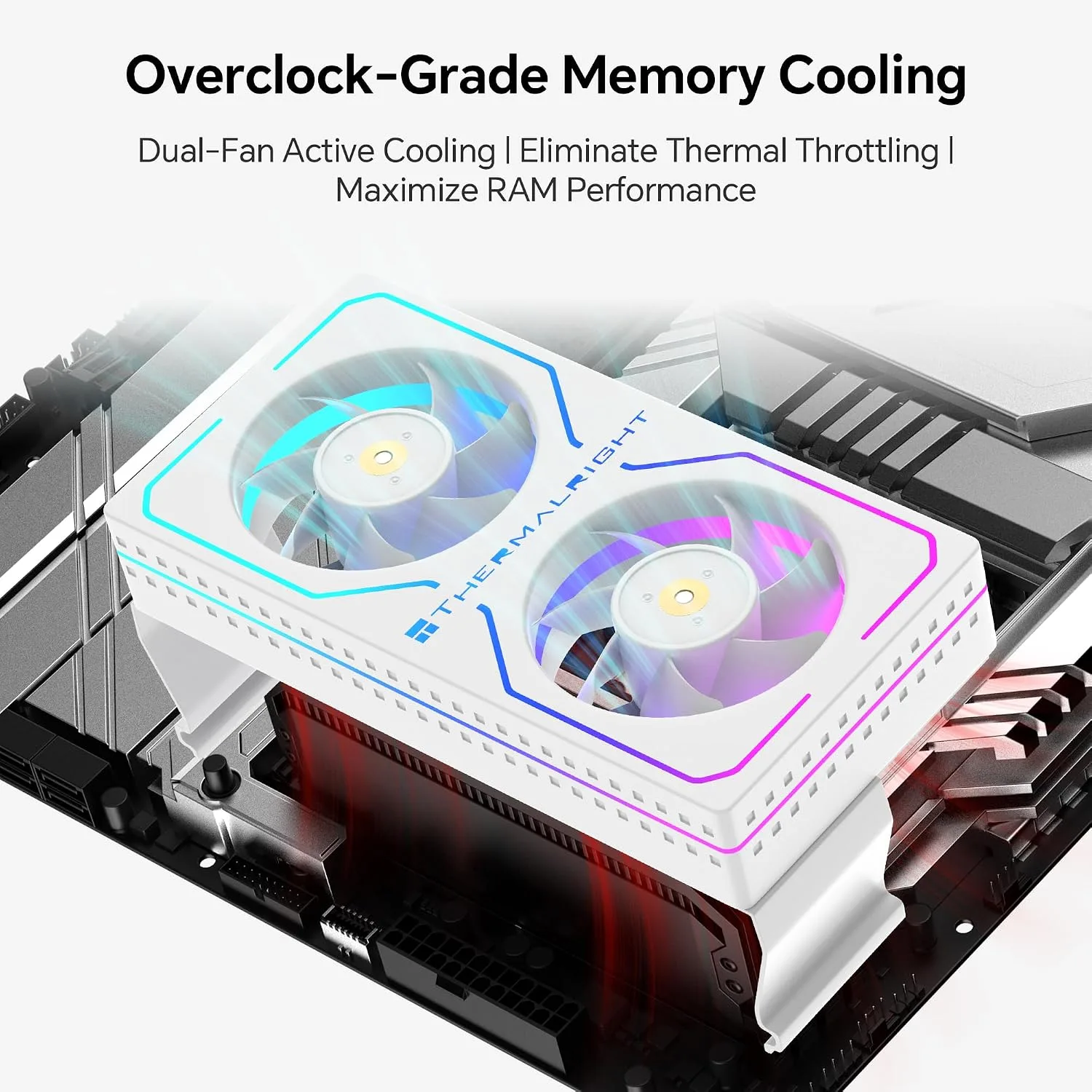 Thermalright MC-2 ARGB RAM Cooler, Dual PWM Fans, 3200RPM