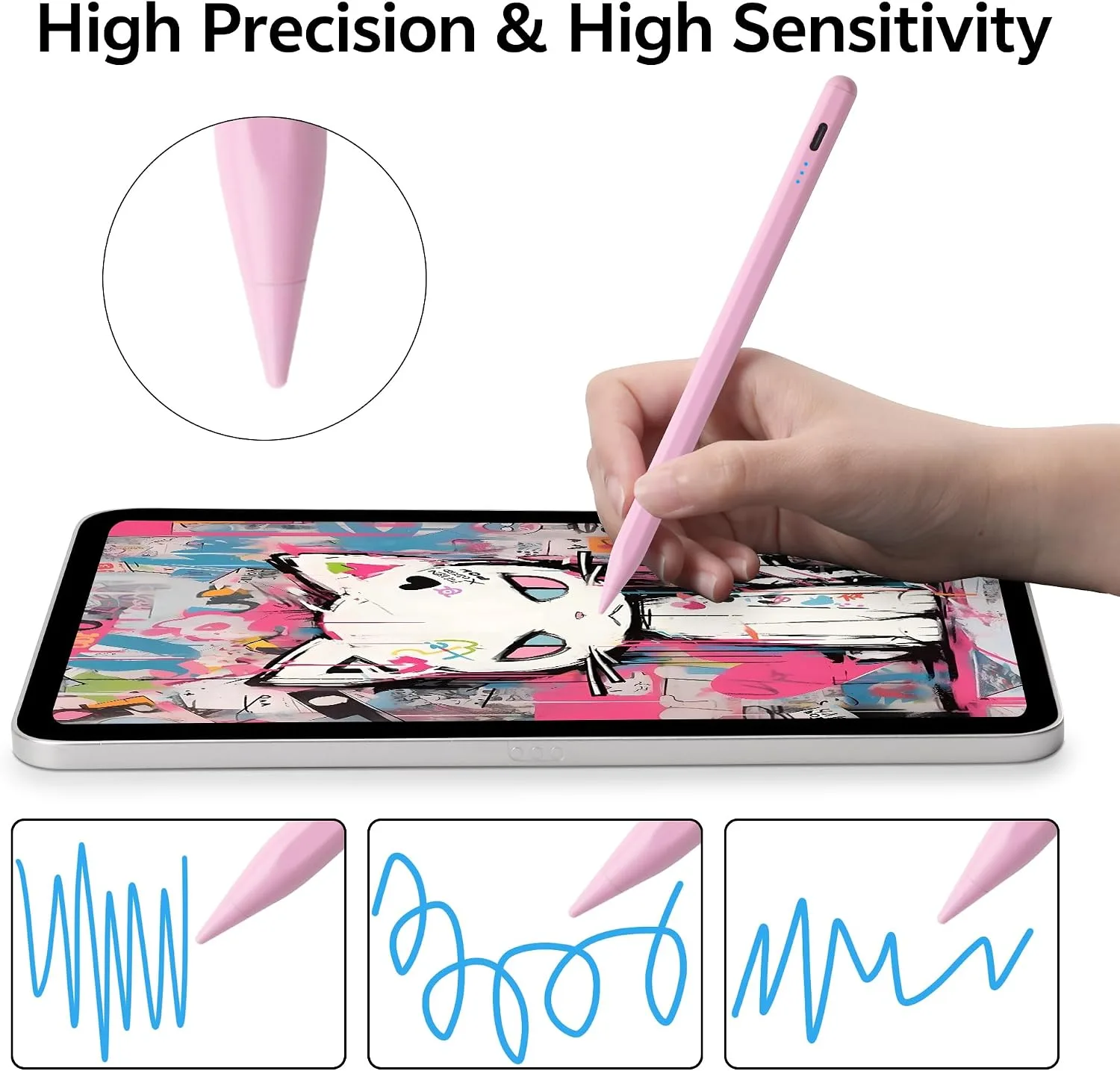 Stylus Pen for Apple Pencil iPad 2026-2018 A16 11th Generation Air Pro Mini