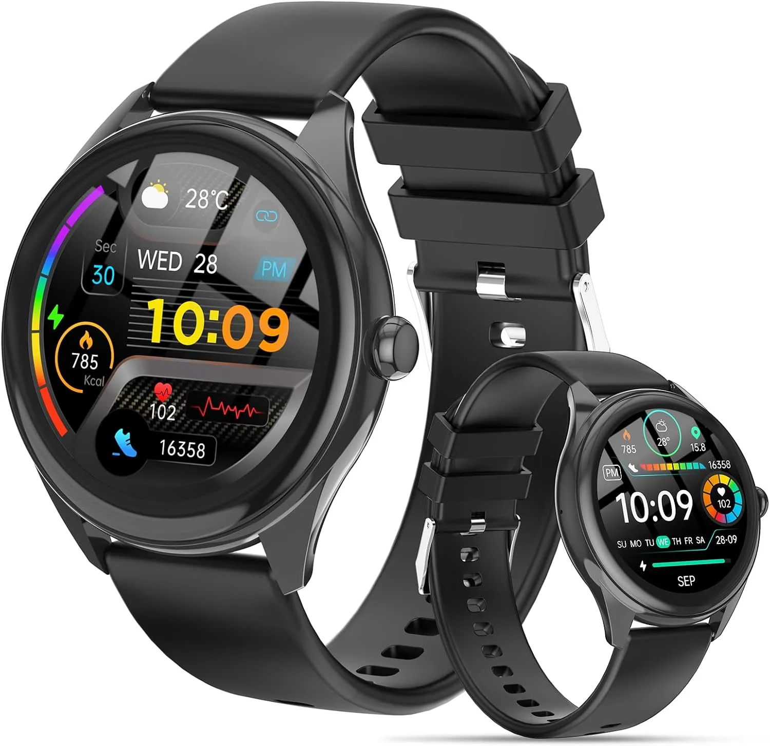 Smart Watch for Men, 1.39" HD Touchscreen Smartwatch with 120 Sports Modes, AI Voice Assistant, Heart Rate/Sleep Monitor, Bluetooth Call & Music Control Fitness Watch for iPhone/Android (Gray)