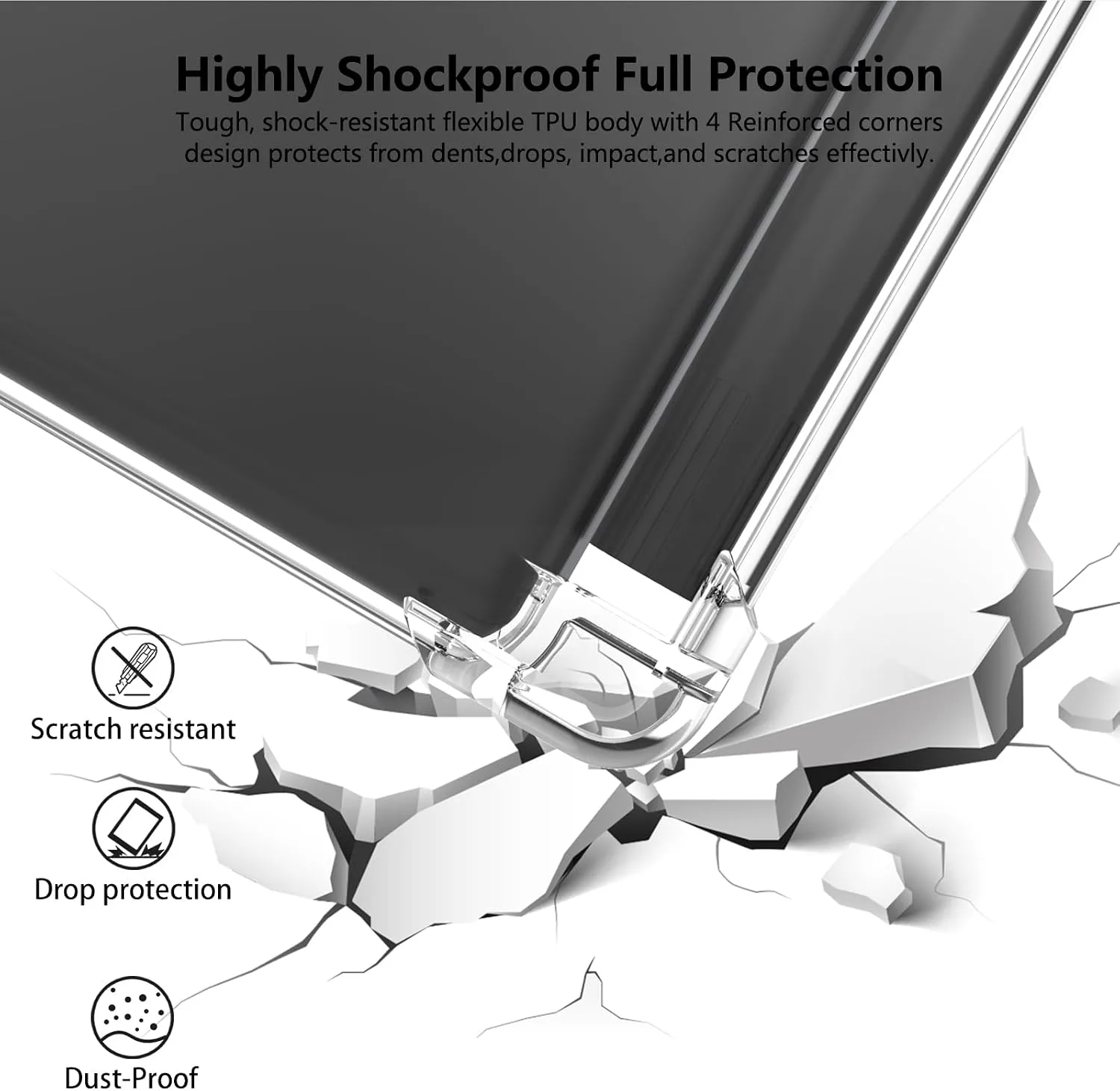 Aircawin Case for Bigme B751C/B751C S/B751 ePaper Case Clear,Shockproof Clear Cover for Bigme B751/B751C/B751C S E-Reader(7 inch),Anti-Yellowing Anti-Scratch Lightwheight Soft TPU Back Shell-Clear