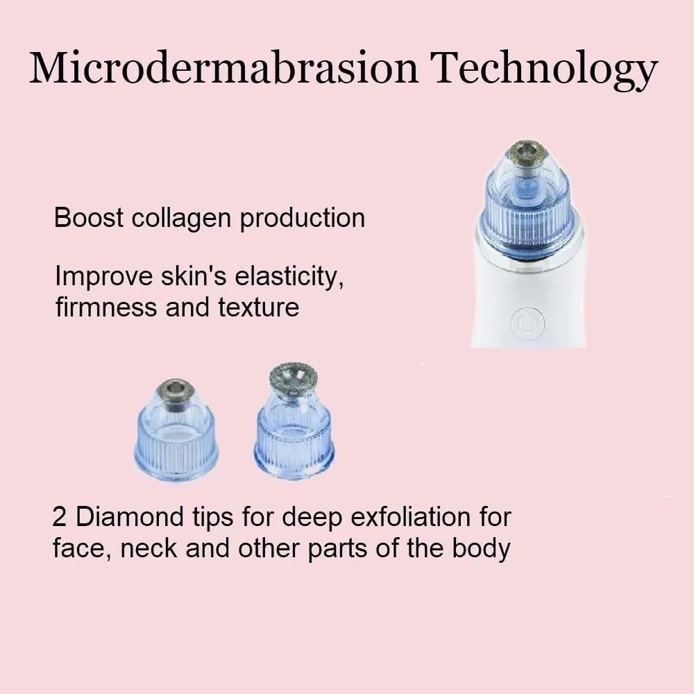 3-in-1 Microdermabrasion Machine - Light Therapy Vacuum Wand Kit