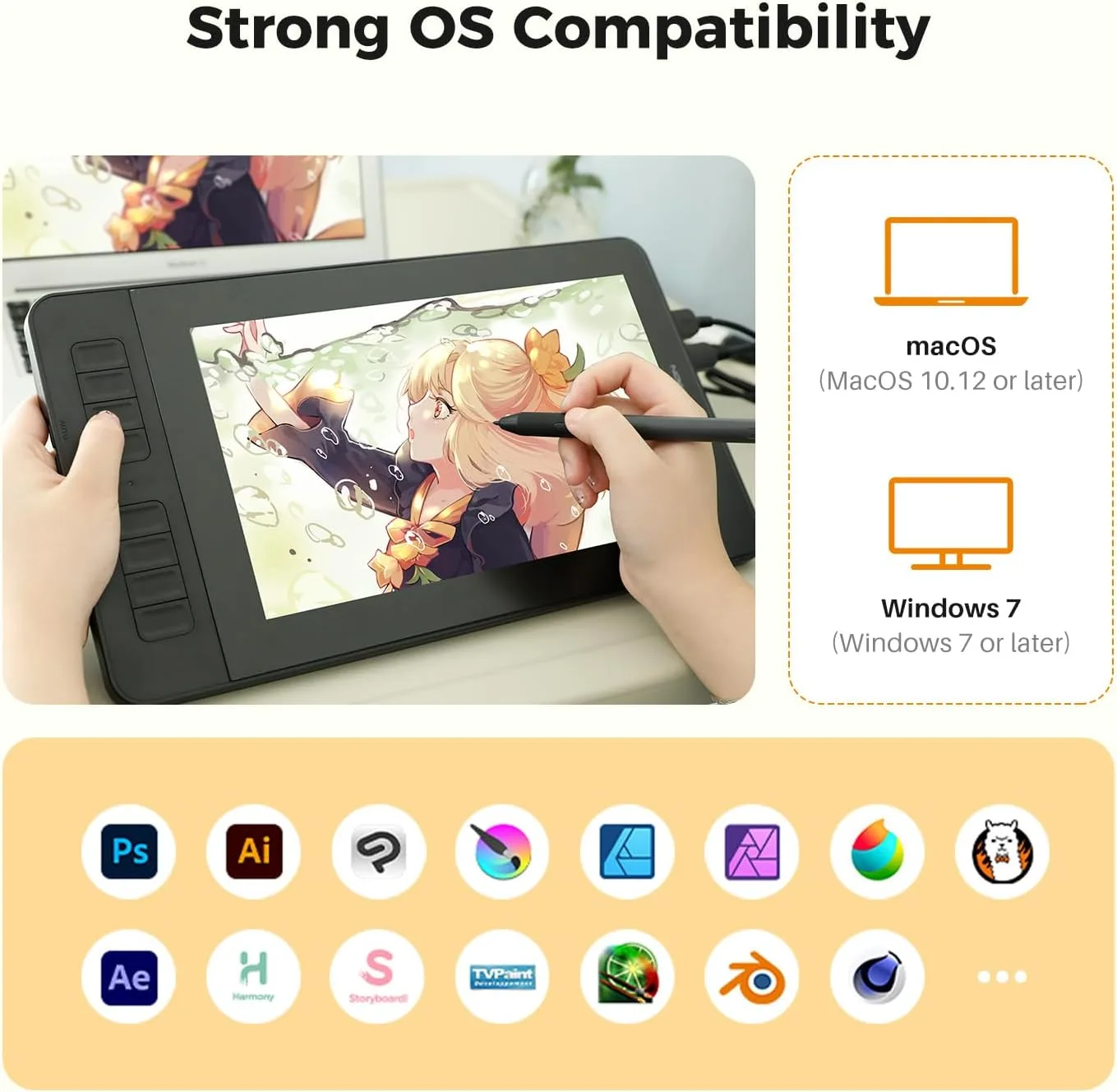 GAOMON PD1161 Drawing Tablet with Screen, Tilt, 8 Shortcut Keys, 11.6" FHD