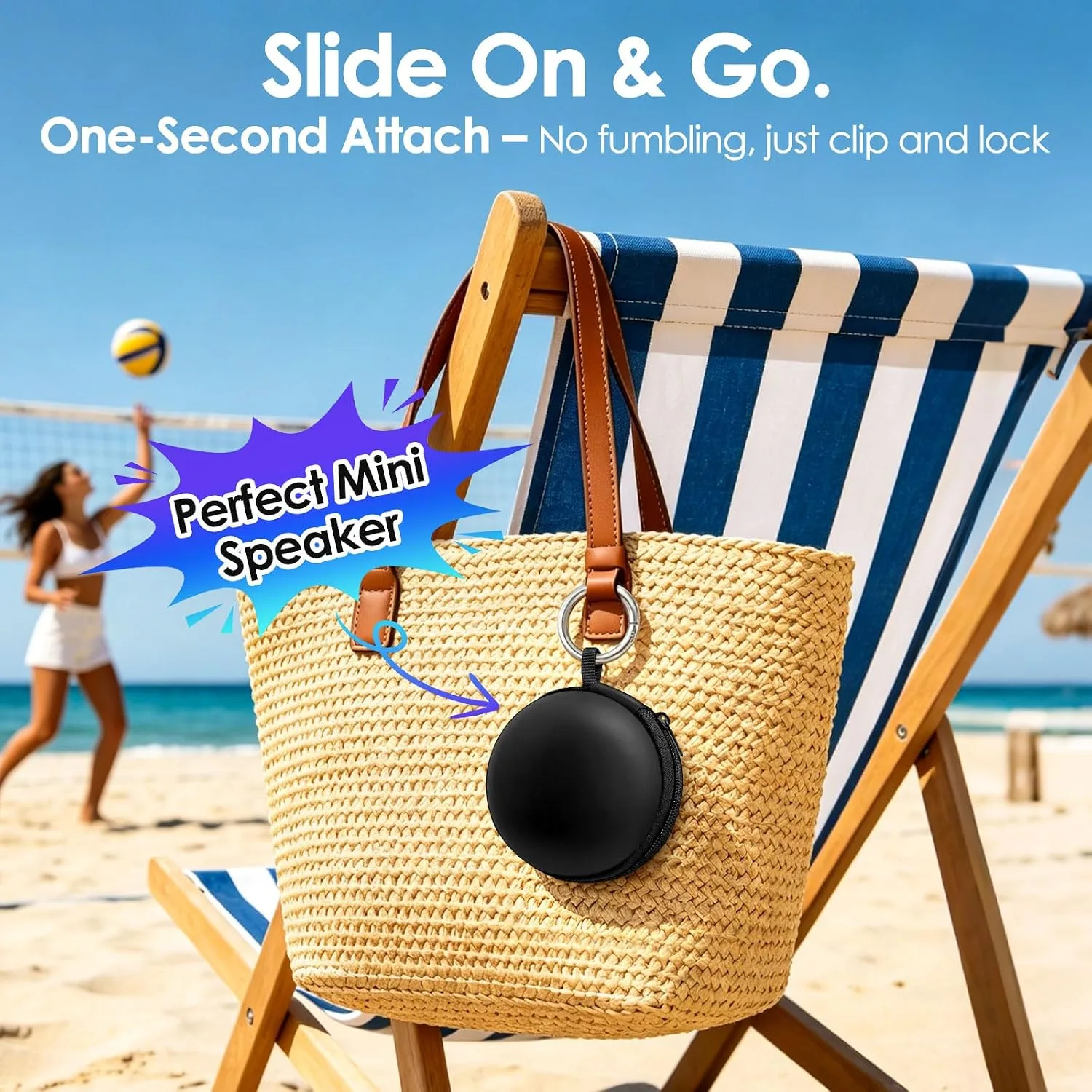 Portable Bluetooth Speaker Case Packed, Mini Speaker, Noise Mic