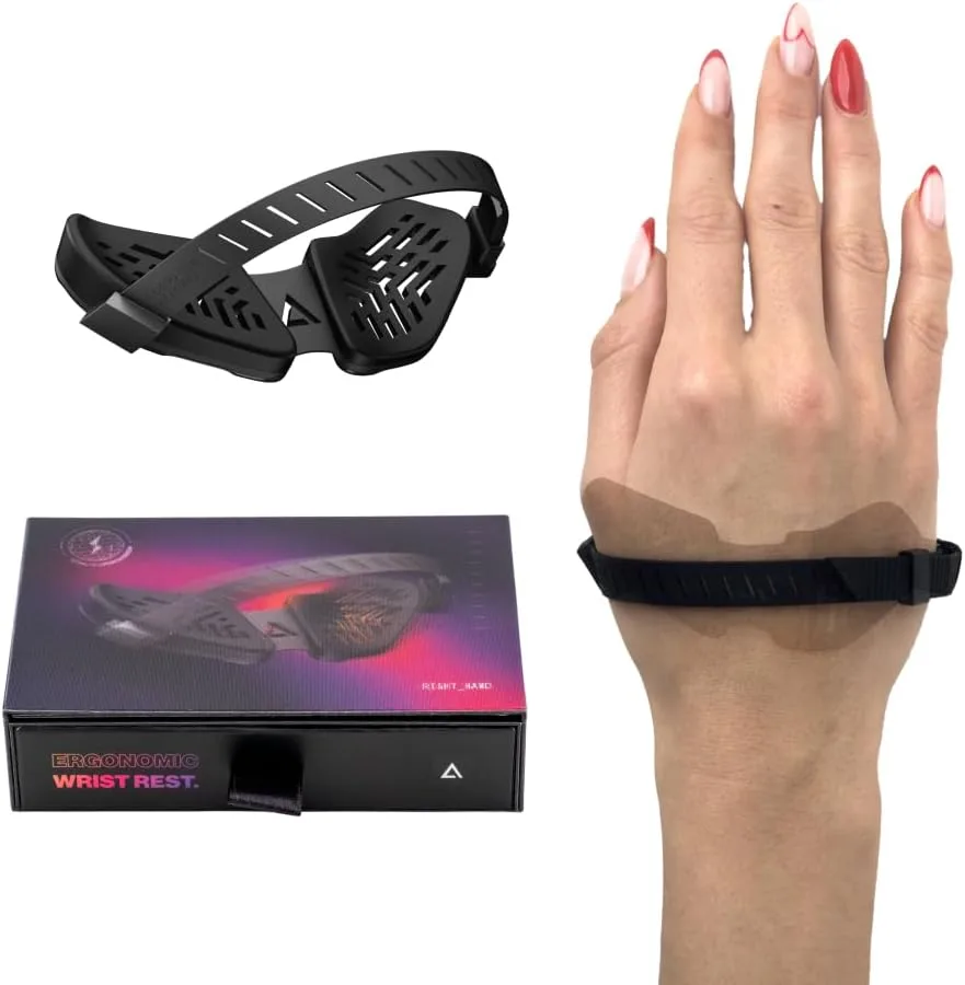 DELTAHUB Carpio G2.0 - Advanced Ergonomic Right-Handed Gaming Wrist Rest for Mouse - Superior Support for Serious Gamers - Anti-Fatigue, Smooth Glide (Small, Right, White)