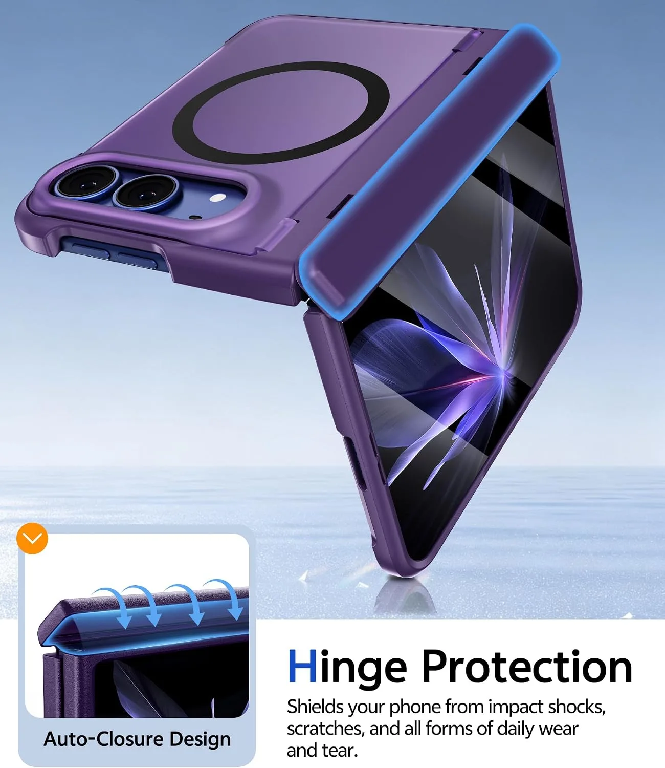 for iPhone Duo Case with Built-in Tempered Glass Screen Protector
