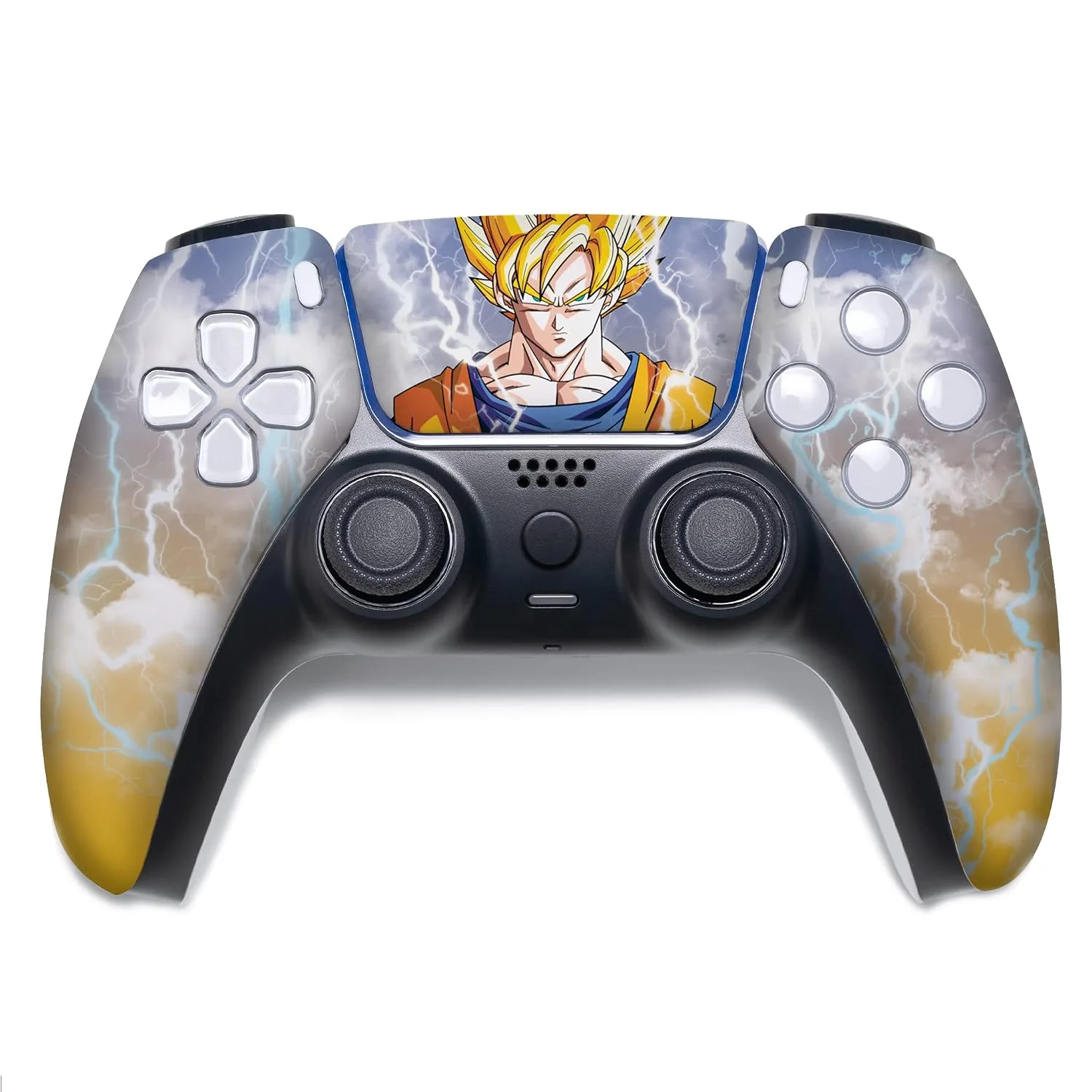 D. B. Z. Go-Ku Custom PS-5 Controller Wireless compatible with Play-Station 5 Console by BCB Controllers | Proudly Customized in USA with Permanent HYDRO-DIP Printing (NOT JUST A SKIN)