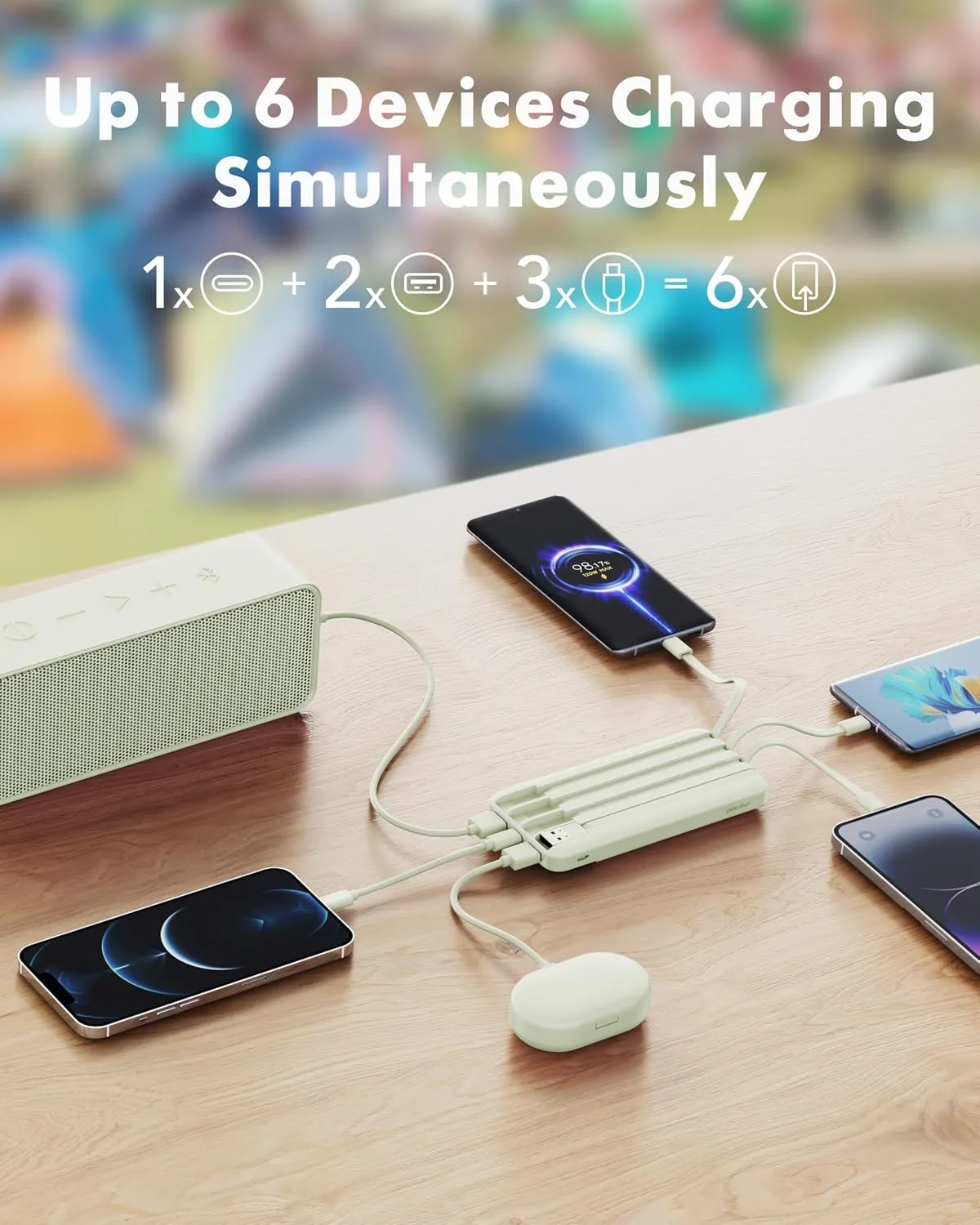 charmast Portable Charger with Built-in Cables X 4, Portable Phone Charger