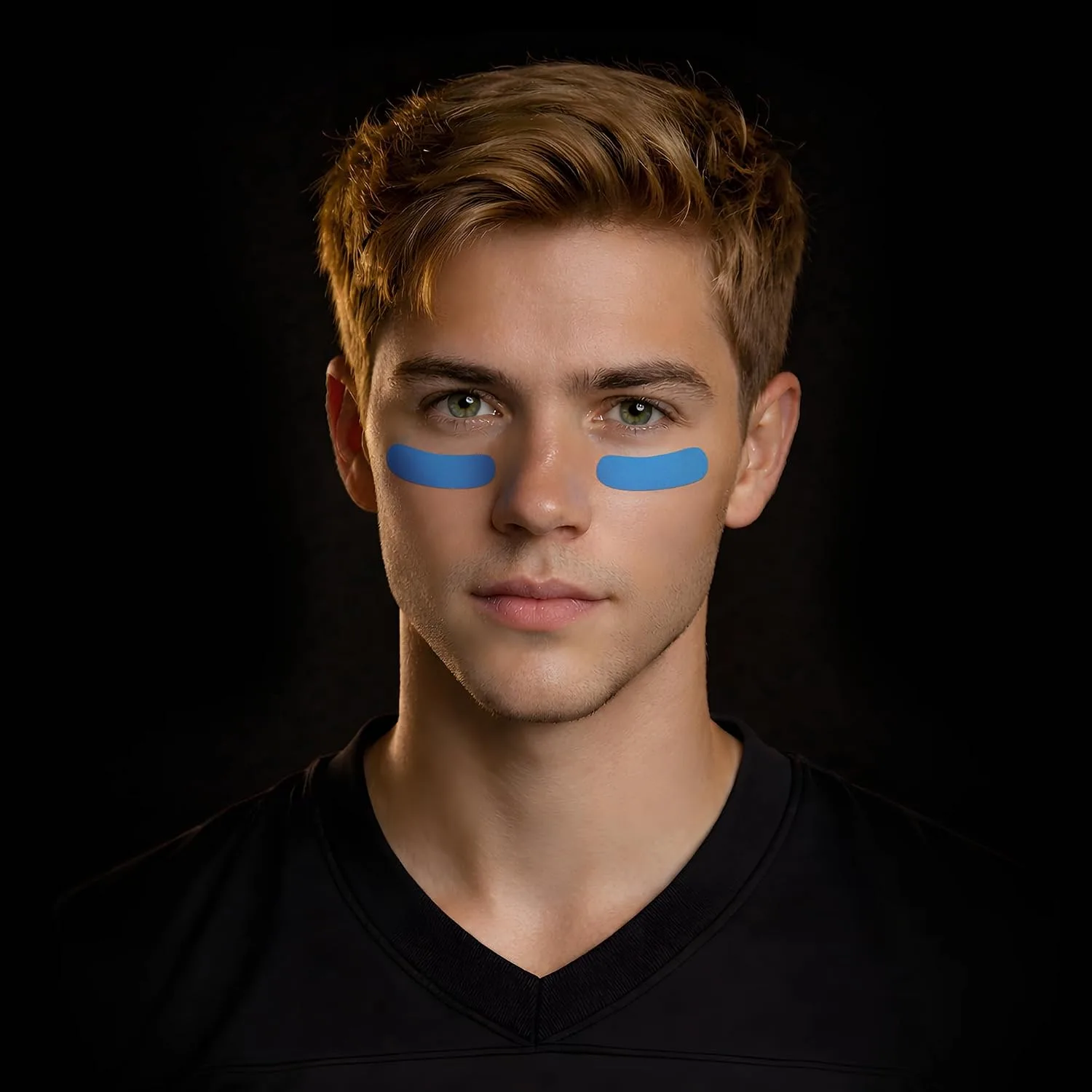 DRIP Strips Pro-Grade Eye Black Stickers, 24 Pairs, Natural Flex & Stretch Eye Black Face Strips, Breathable, Sweat-Proof, Eye Black Baseball, Softball, Football, Lacrosse, One Pride Blue OG Strips