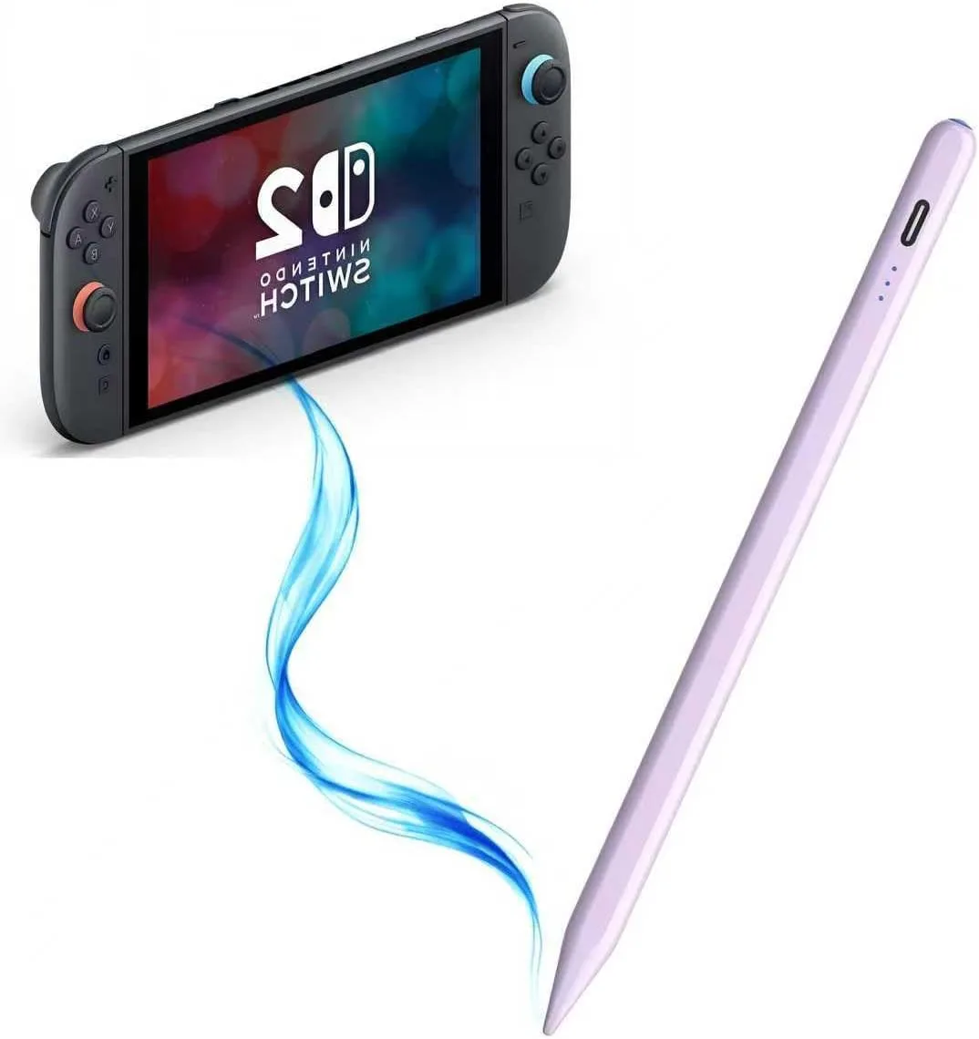 Stylus Pen Compatible with Nintendo Switch 1/2/OLED,for Amazom Max 11,HD 10 Table,Upgraded new Model, Precise Writing Pencil,Fast Charging,Auto Sleep,Button on/Off (Purple)