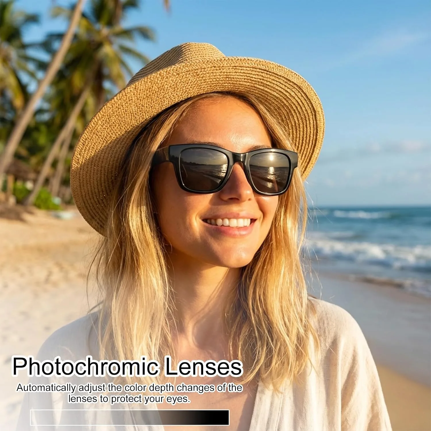 AI Smart Glasses with Photochromic Lenses, Translation & Voice Assistant