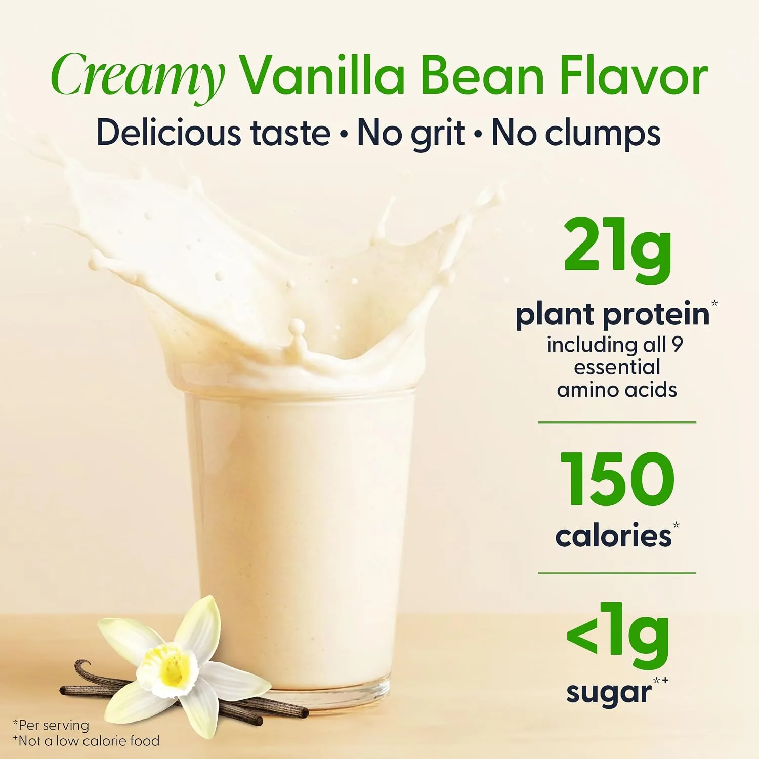 Orgain Organic Vegan 21g Protein Powder, Vanilla Bean, 2.03 lb