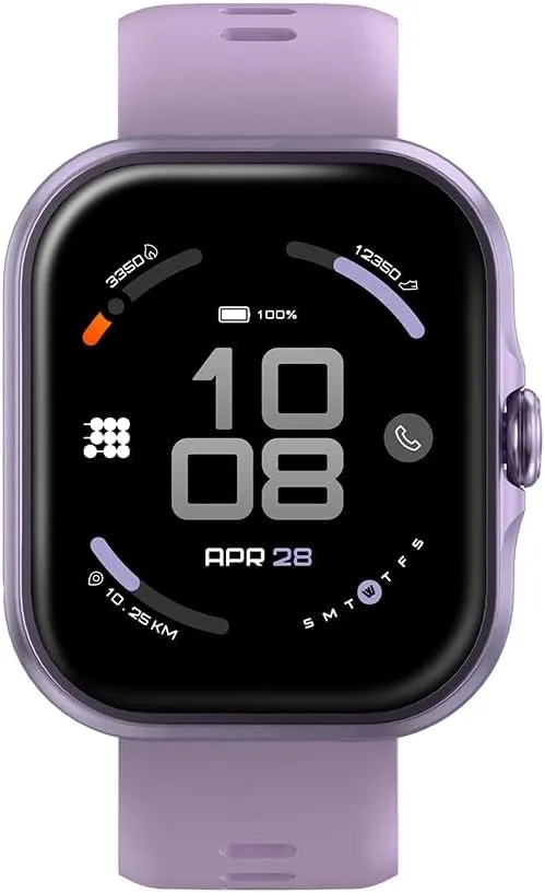 Cubitt Viva Lite Smartwatch, 1.85” AMOLED, Built-in GPS, Bluetooth Calls, VITA AI Assistant, Route Navigation, Compass, 100+ Sports Modes, 3ATM Water Resistant, Offline Music — Dusty Lilac