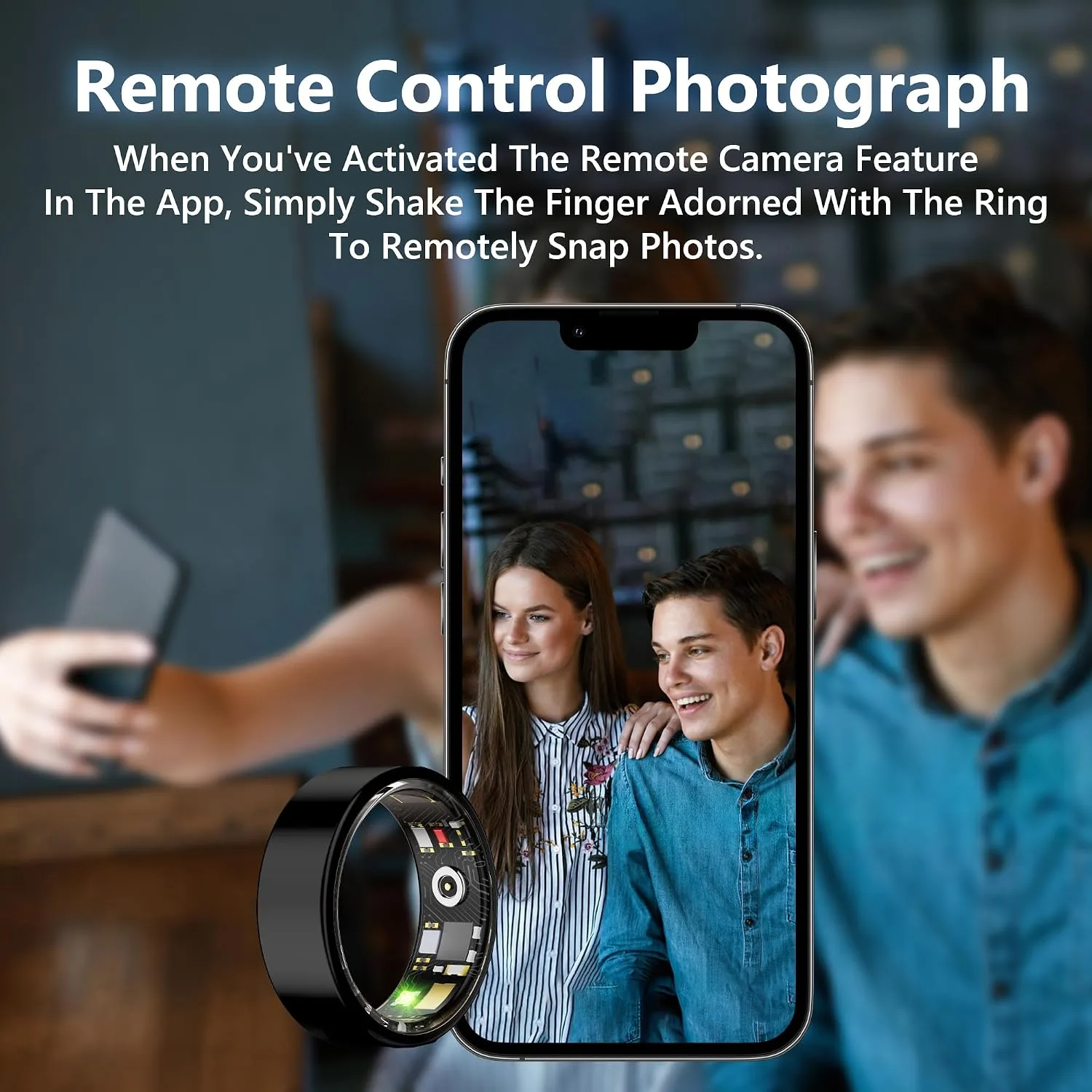 Smart Health Ring Fitness Tracker for Men Women, Gold 12