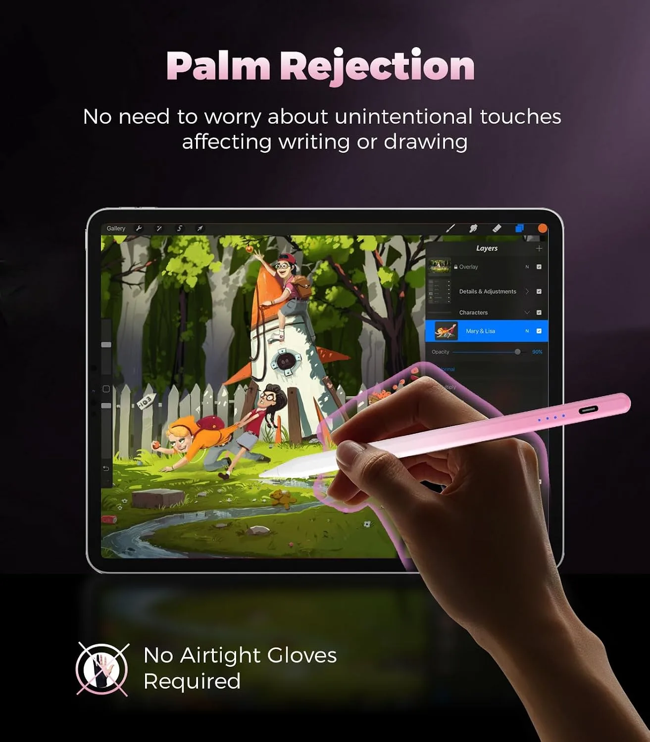 CMARS Pencil for Apple iPad A16 2018-2026, Fast Charge Stylus Pen for iPad