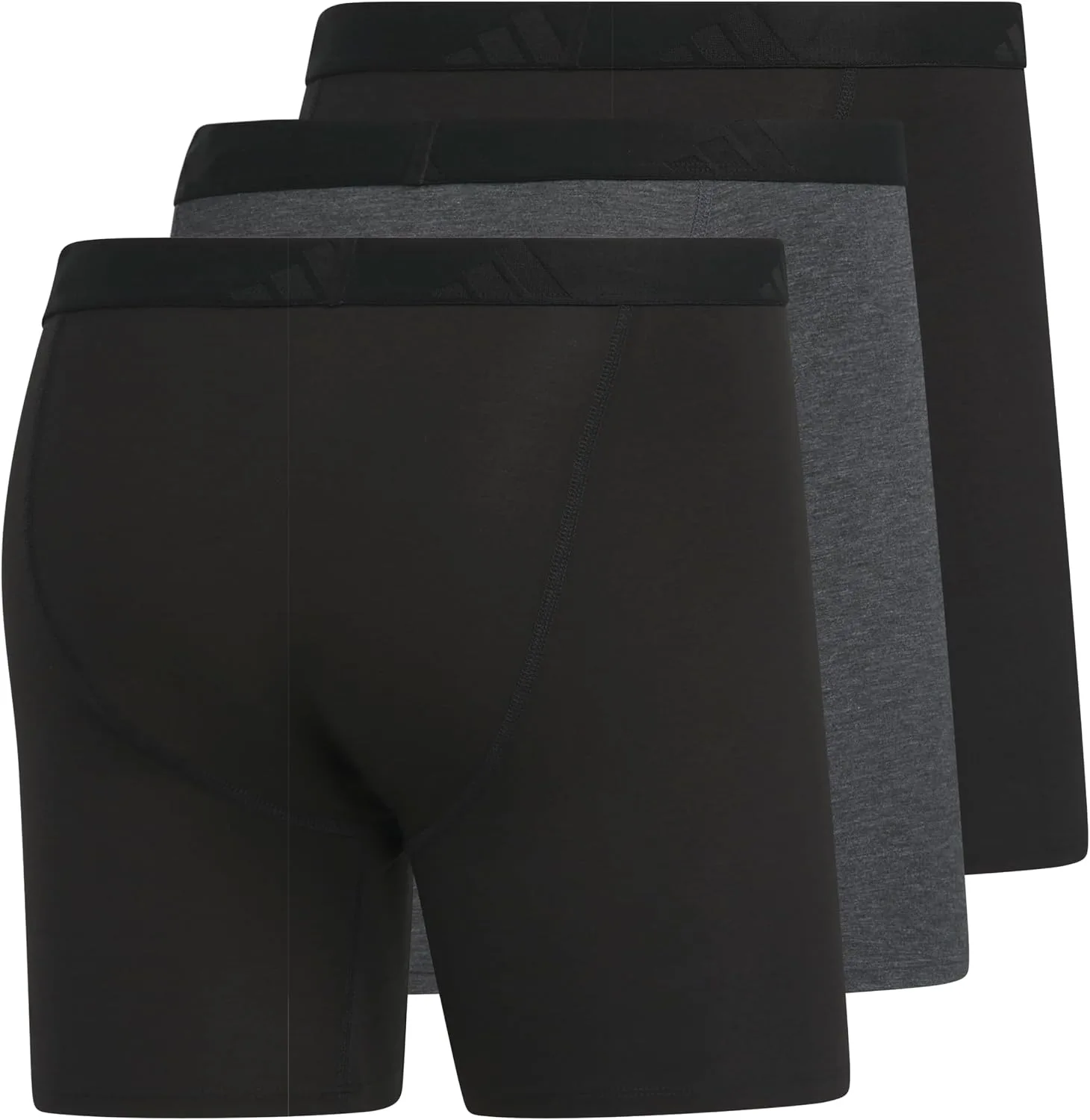 adidas Mens Luxe Comfort 3-Pack Trunk Underwear Casual - Grey