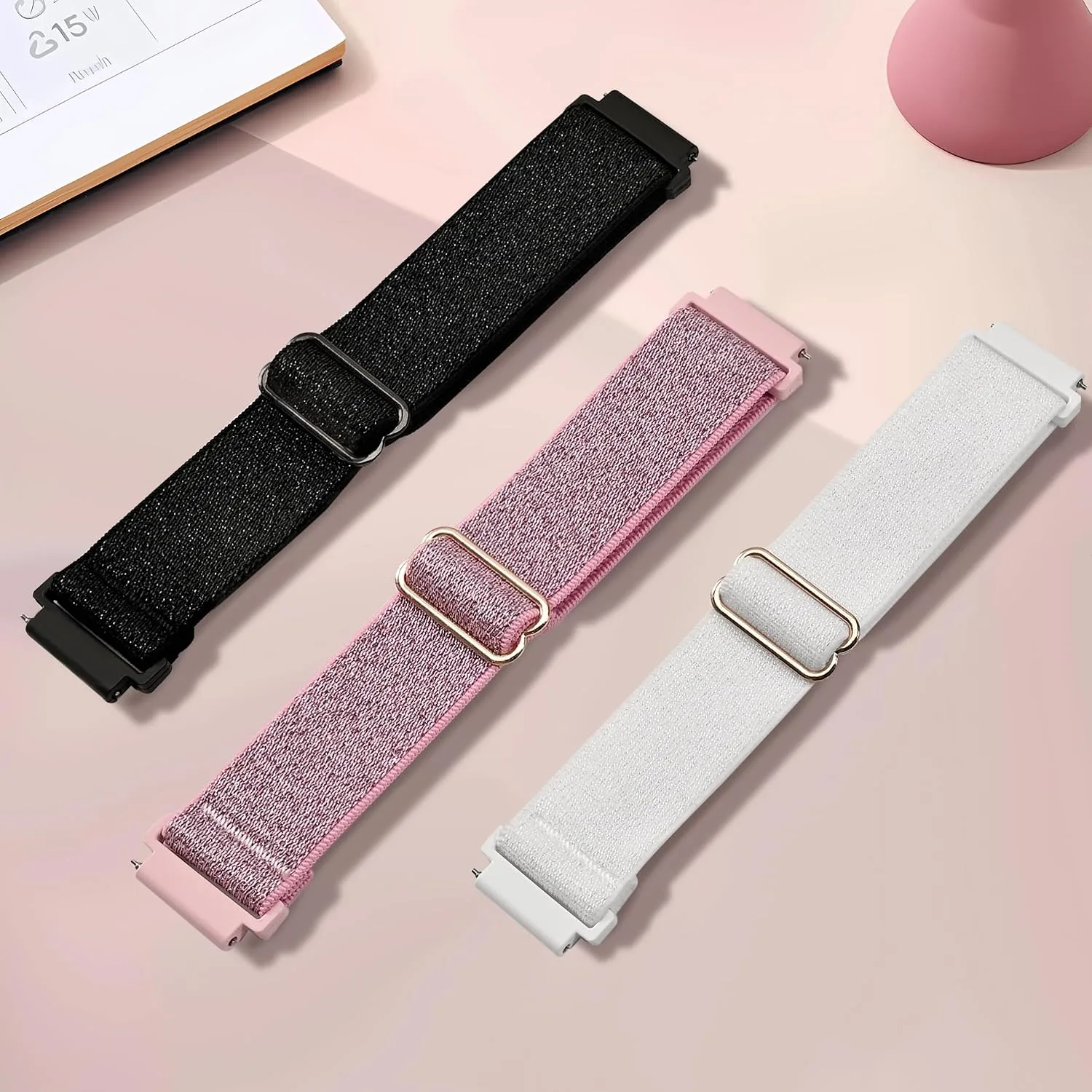 3 Pack Stretchy Nylon Bands for IDW13,IDW16,IDW19 Smartwatch Bands, 22mm Elastic Straps for Fitpolo IDW13/Woneligo W13/FITVII HM57, TOOBUR/ENOMIR/MILOUZ/Gydom/Faweio/Amzhero/Tensky IDW19 Smart Watch for Women Men