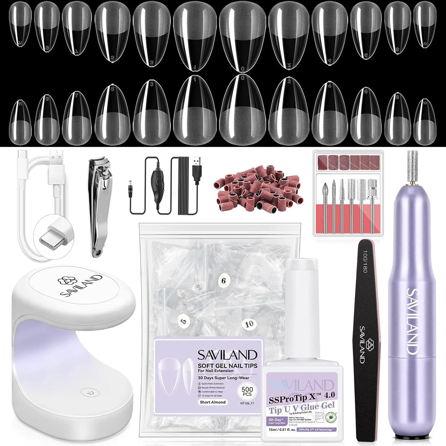 SAVILAND Pro Gel Nail Kit with Drill