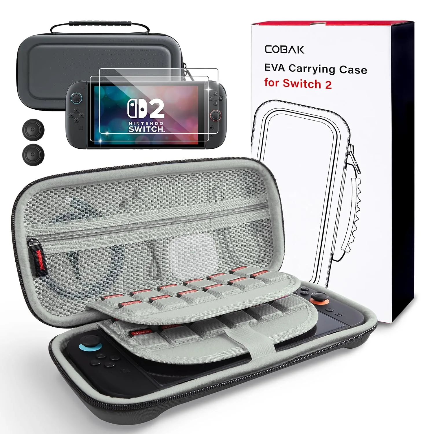 CoBak Large Capacity Carrying Case for Nintendo Switch 2 (2025)