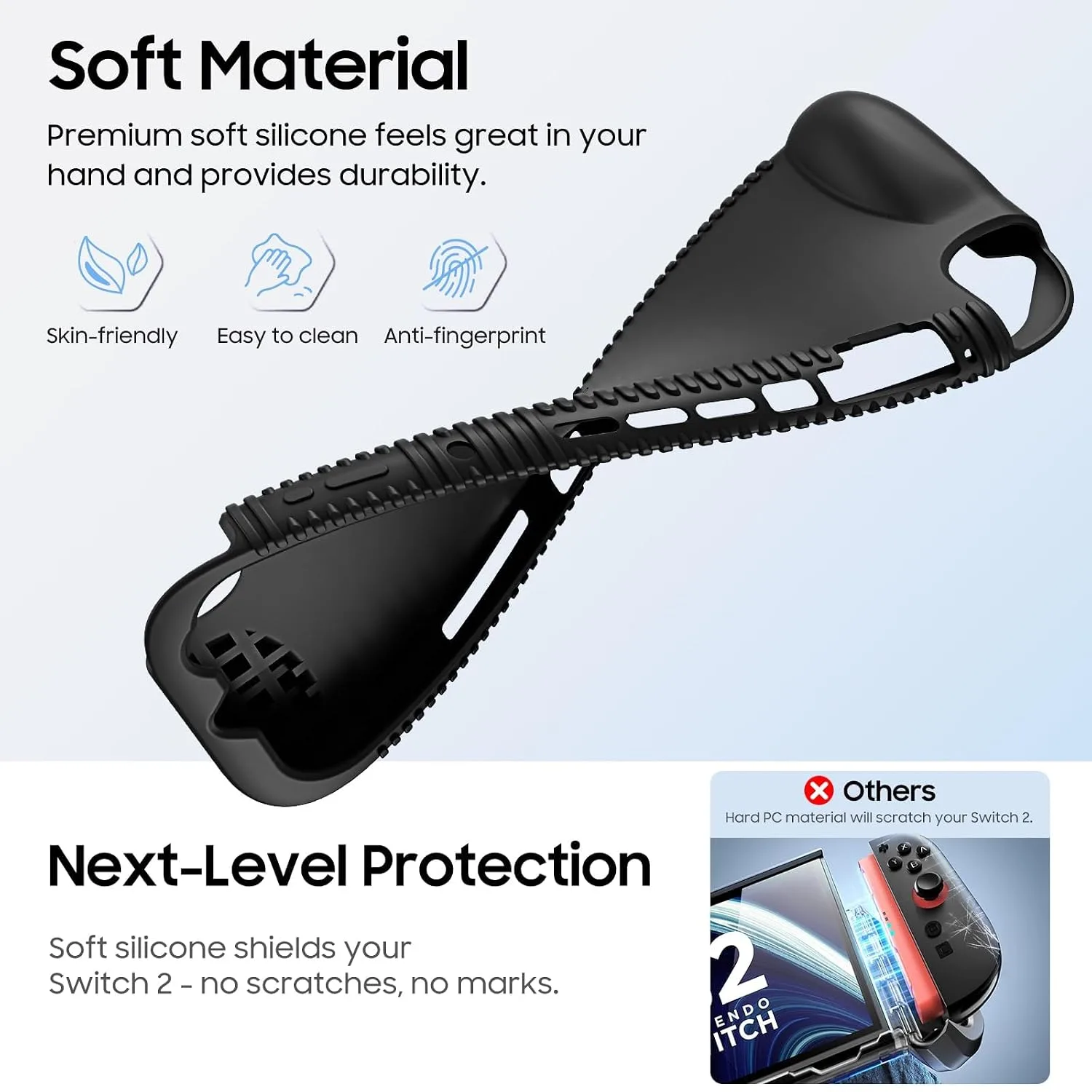 FINTIE Soft Silicone Protective Case for Nintendo Switch 2 (2025) 7.9-inch