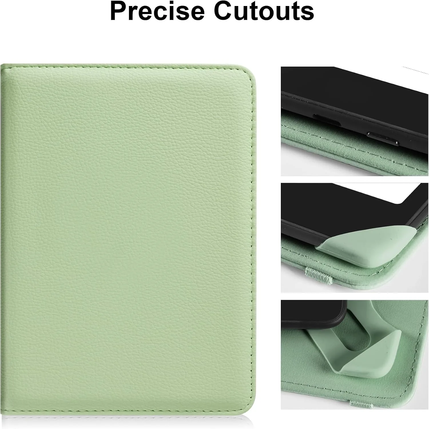 HoYiXi Universal Case for 6 inch Kindle eReader Compatible with Paperwhite(2015/2018)/Pocketbook and Tolino/Kobo Clara HD,6" eReader Protective Case Cover Elastic Rope,Green