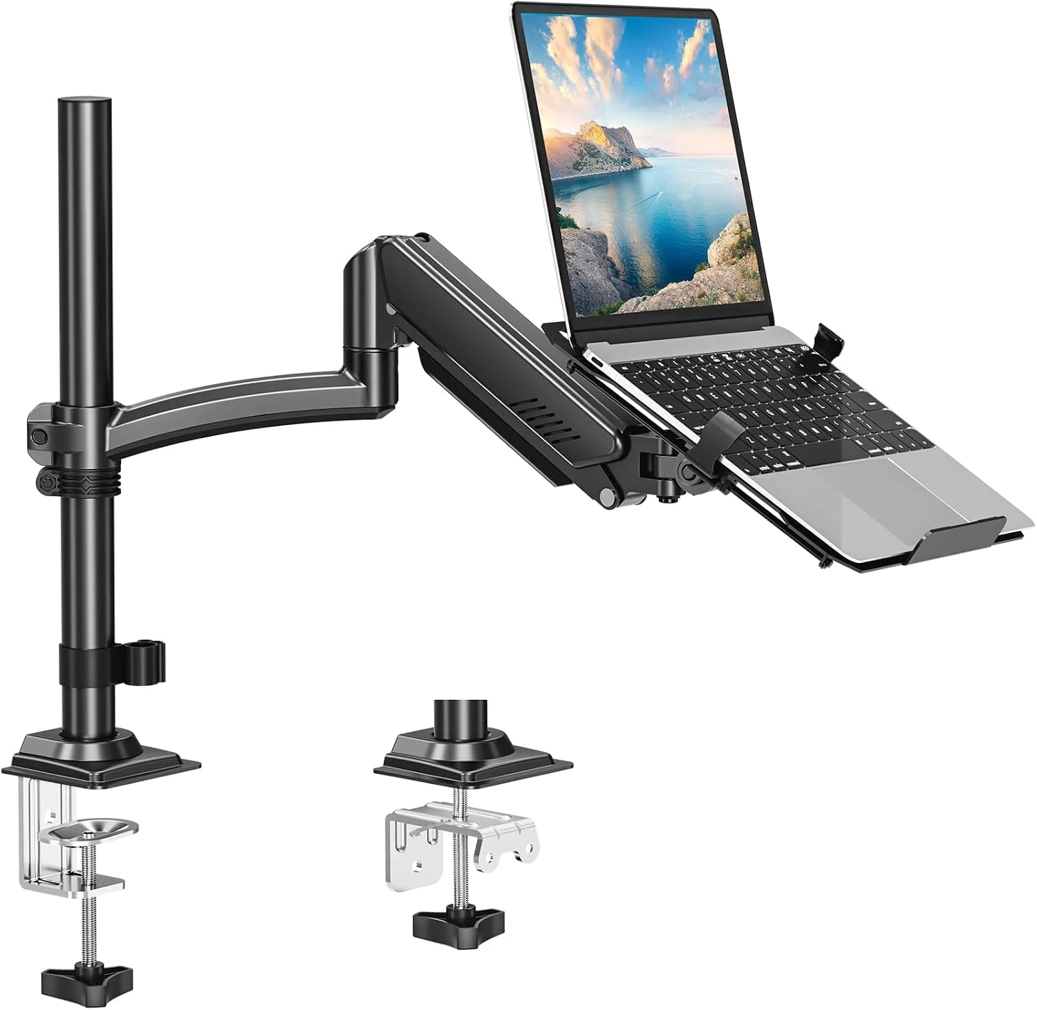 MOUNT PRO Laptop Arm Desk Mount for Max 22lbs 17" Laptop & Max 32" Monitor