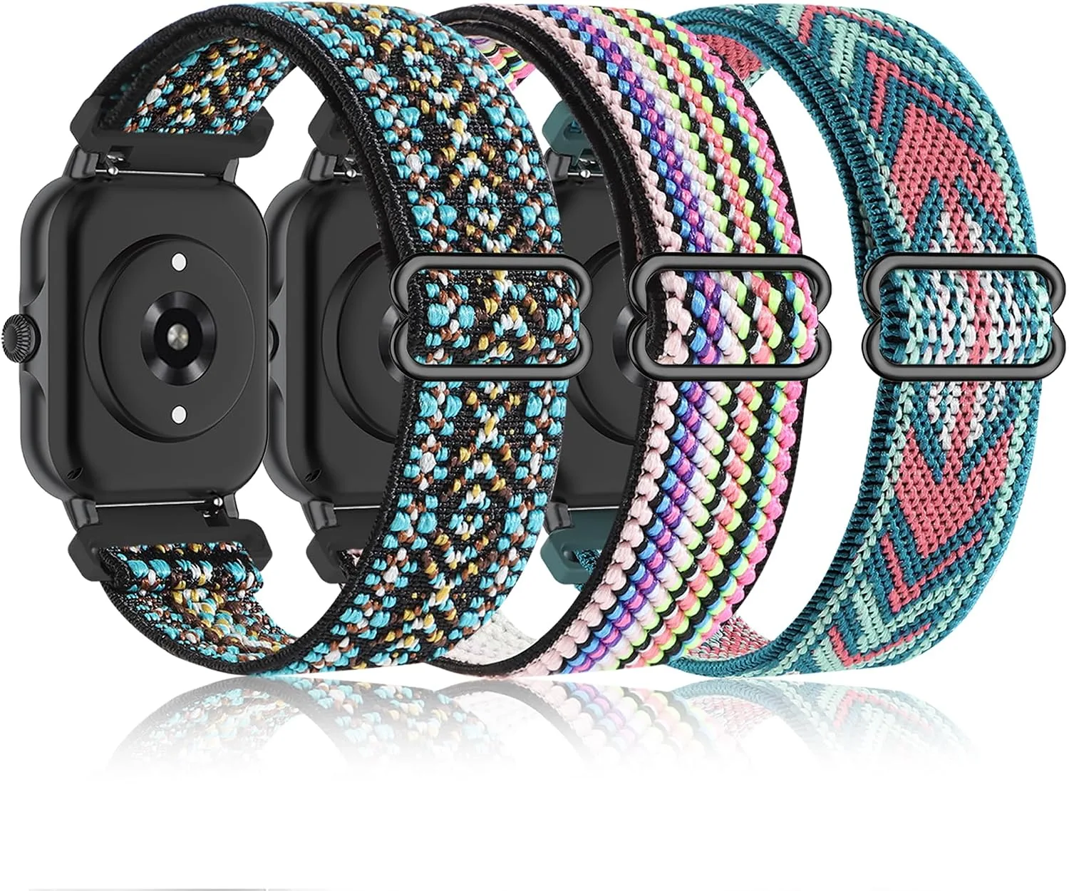 Correas de nylon elástico Sunnyson 3 unidades para smartwatch 22mm