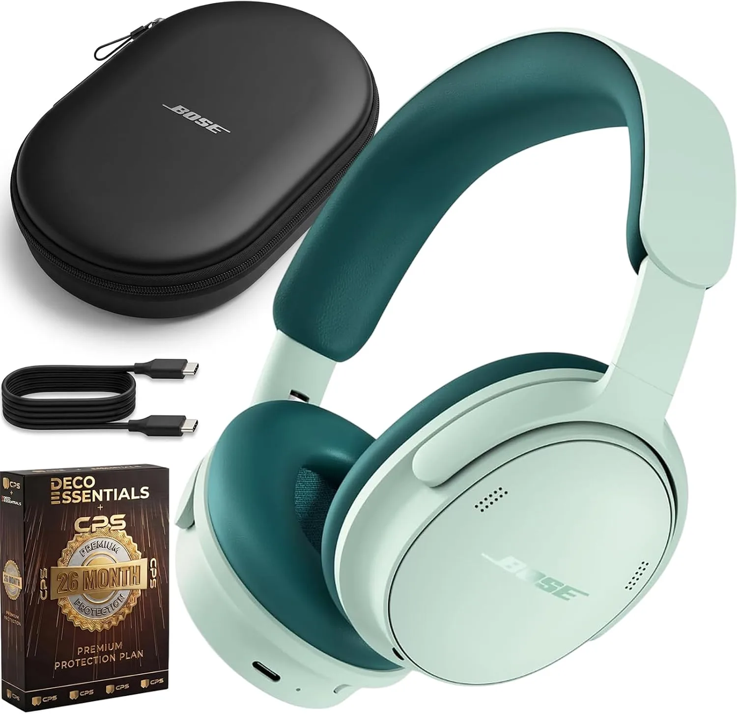Bose QuietComfort Headphones 2nd Gen Over-Ear Bluetooth Wireless Bundle