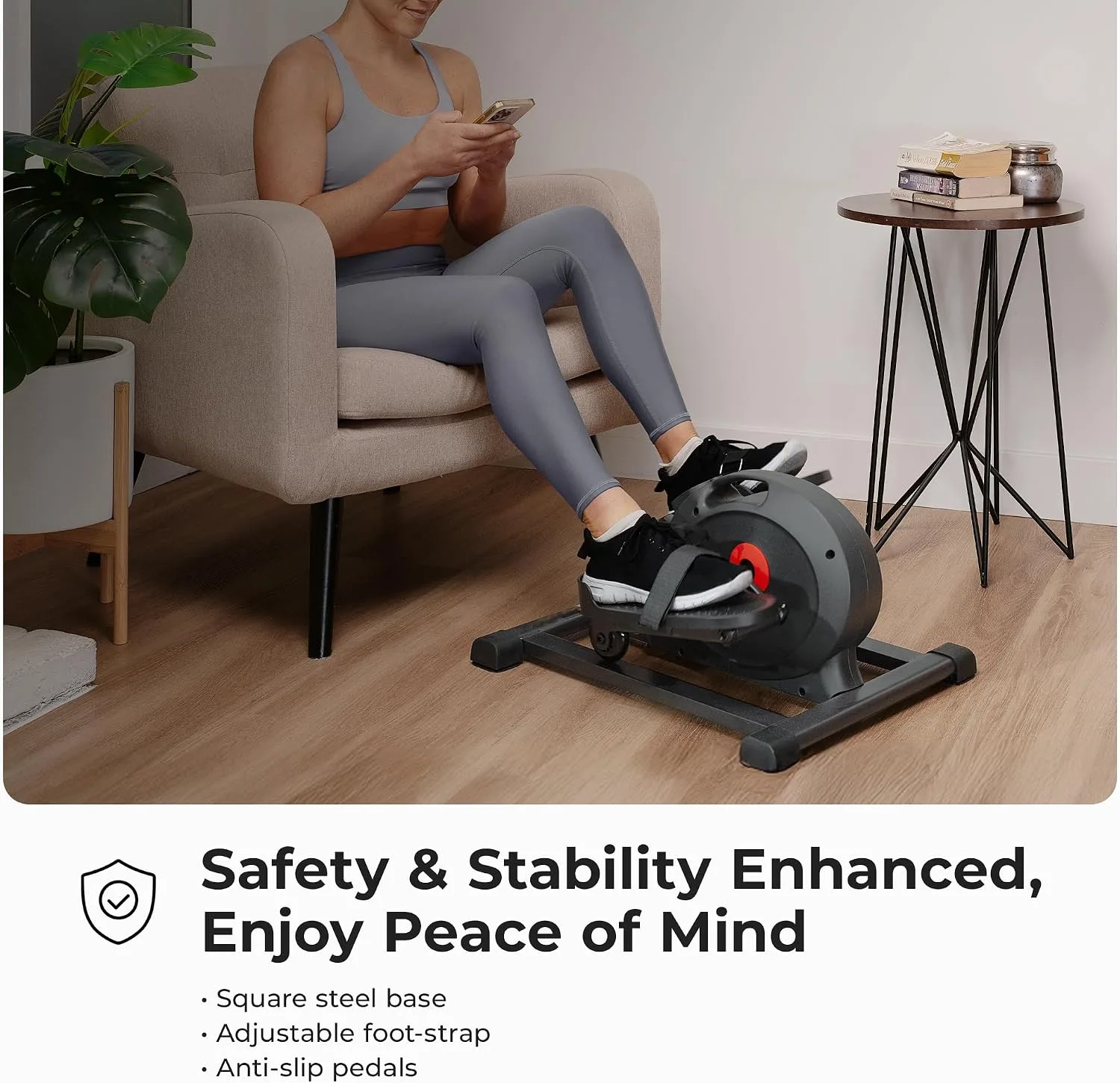Sunny Health & Fitness Under Desk Pedal Elliptical Machine Leg Exerciser